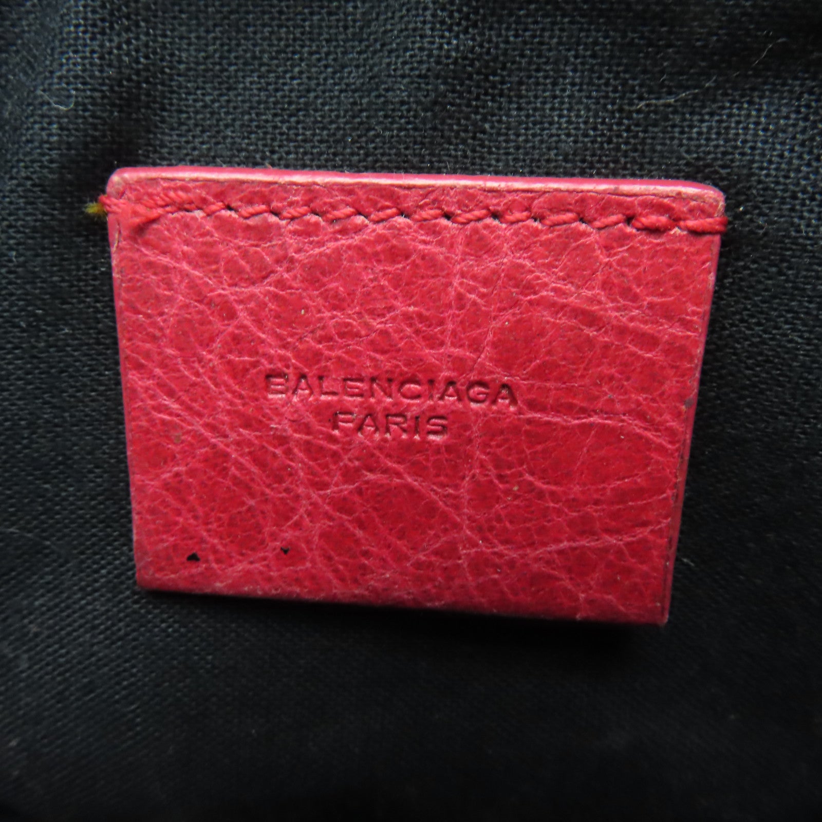 BALENCIAGA 【激減優惠】牛皮皮革Coin Purse銀扣零錢包紅色