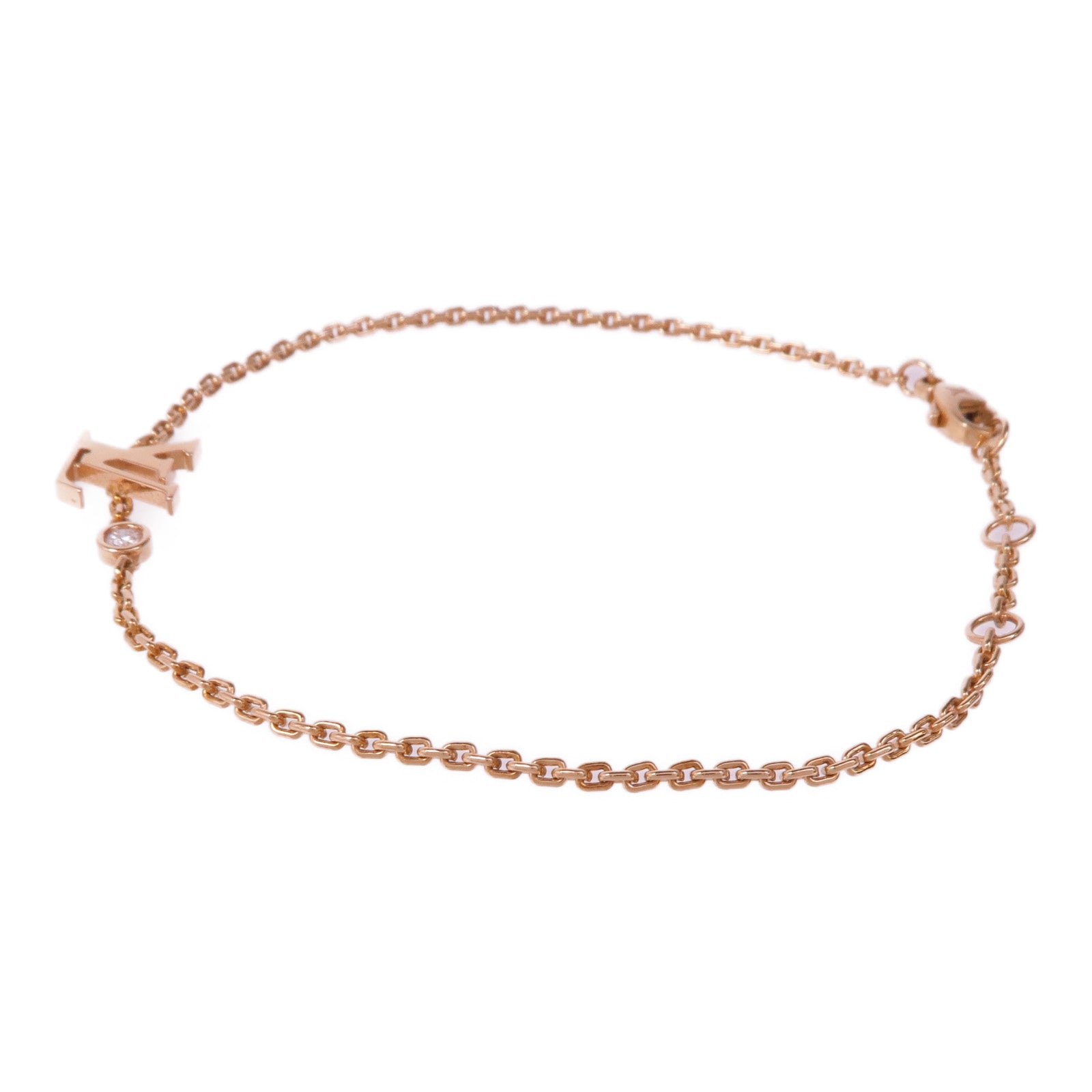 LOUIS VUITTON 18K玫瑰金Idylle Blossom Bracelet鑽石手鏈