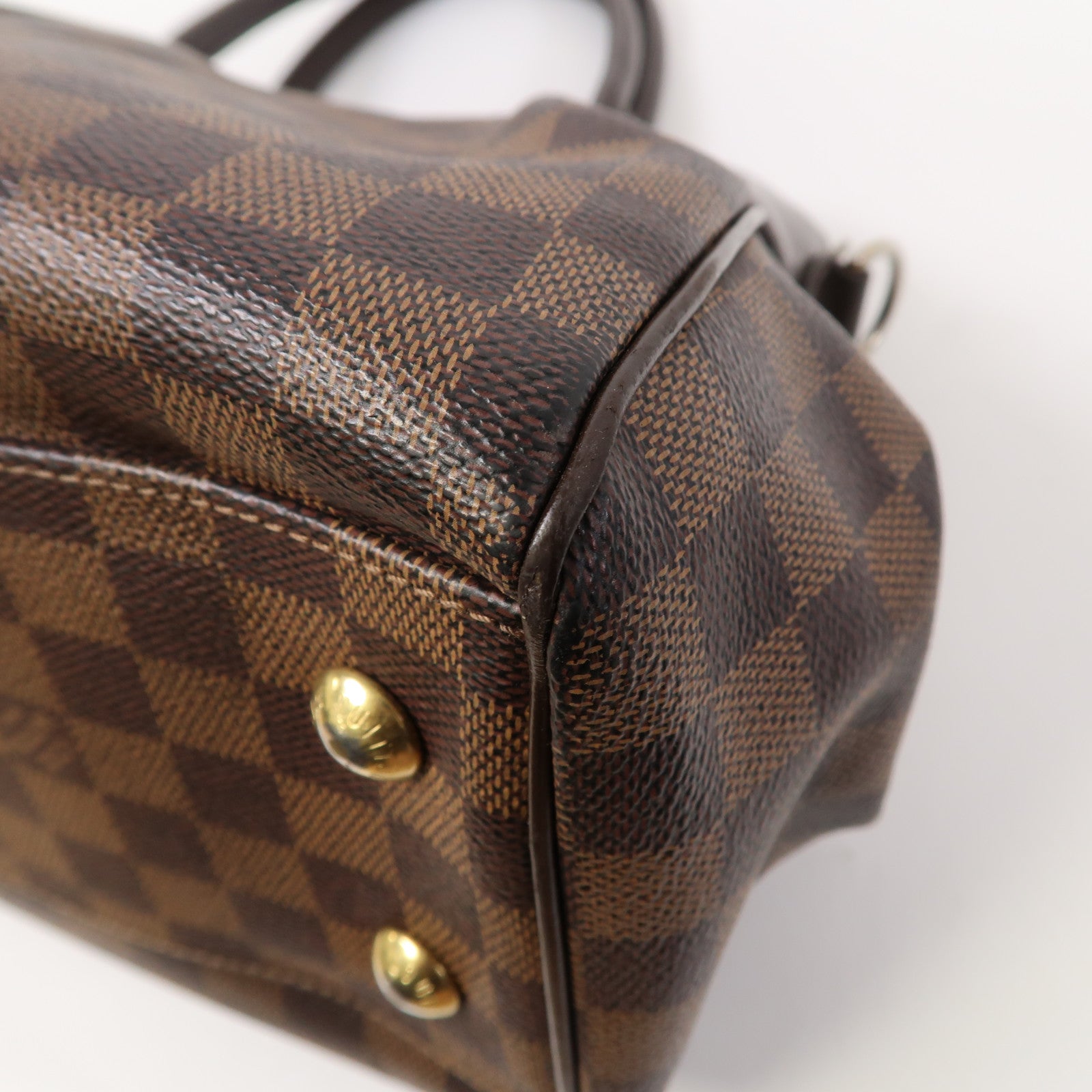 LOUIS VUITTON 【激減優惠】Damier Trevi PM金扣手挽肩背兩用袋啡色