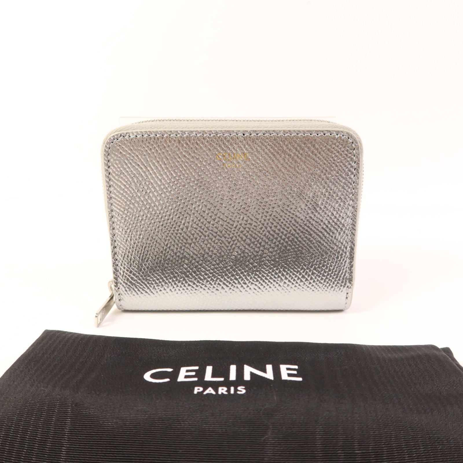 CELINE 牛皮皮革Wallet銀扣錢包