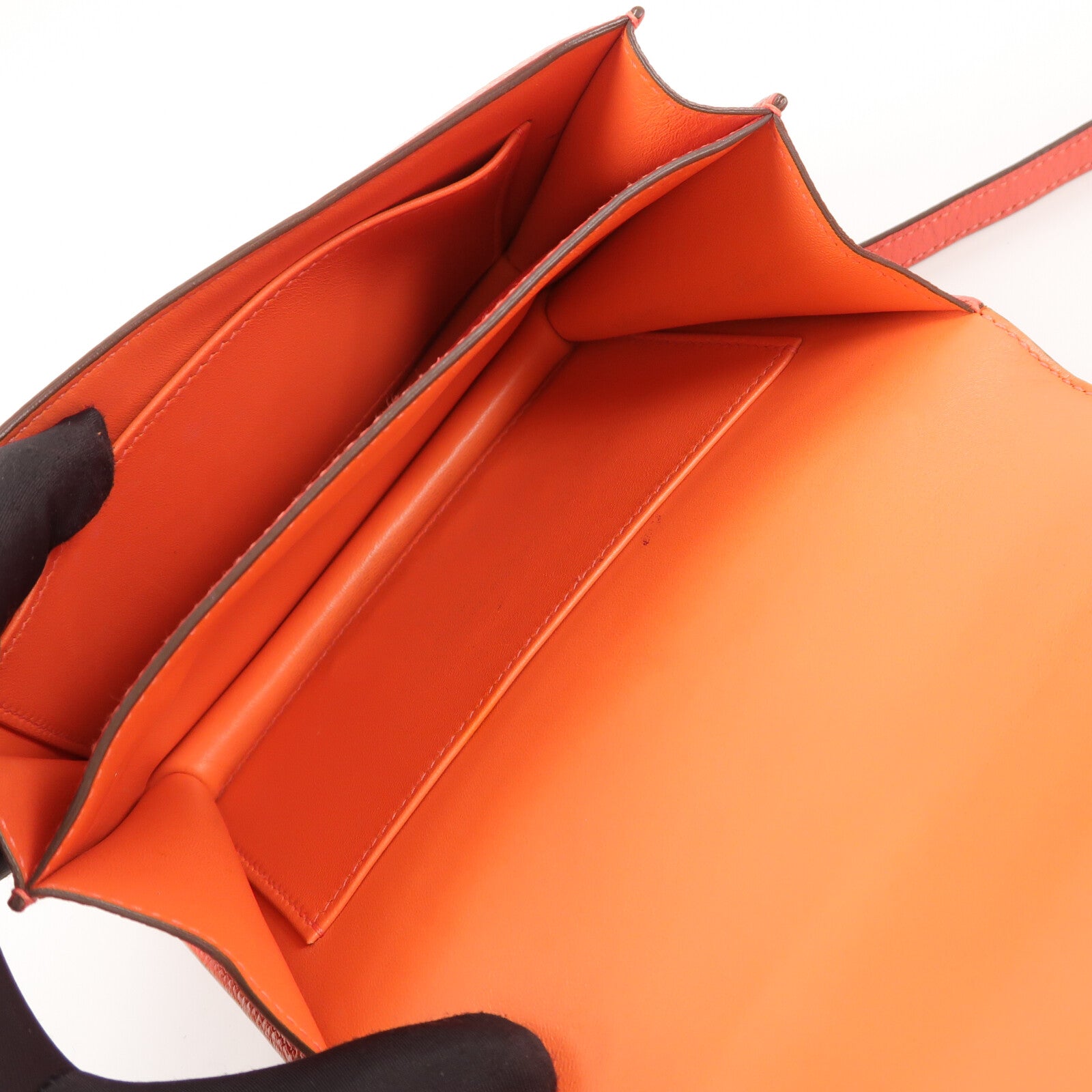 HERMES Chevre皮革Constance Mini肩背袋Rose Jaipur