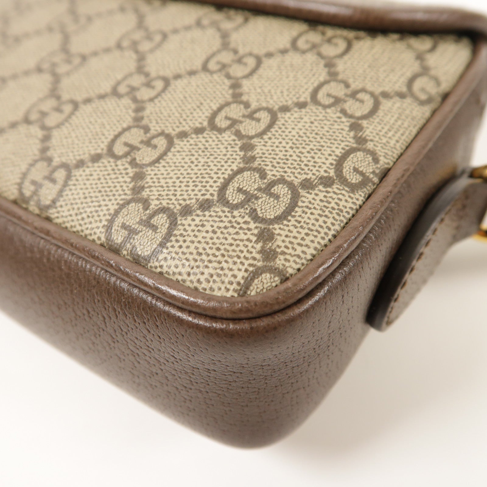 GUCCI GHW Ophidia GG Shoulder Bag Coated Canvas 772239 Brown