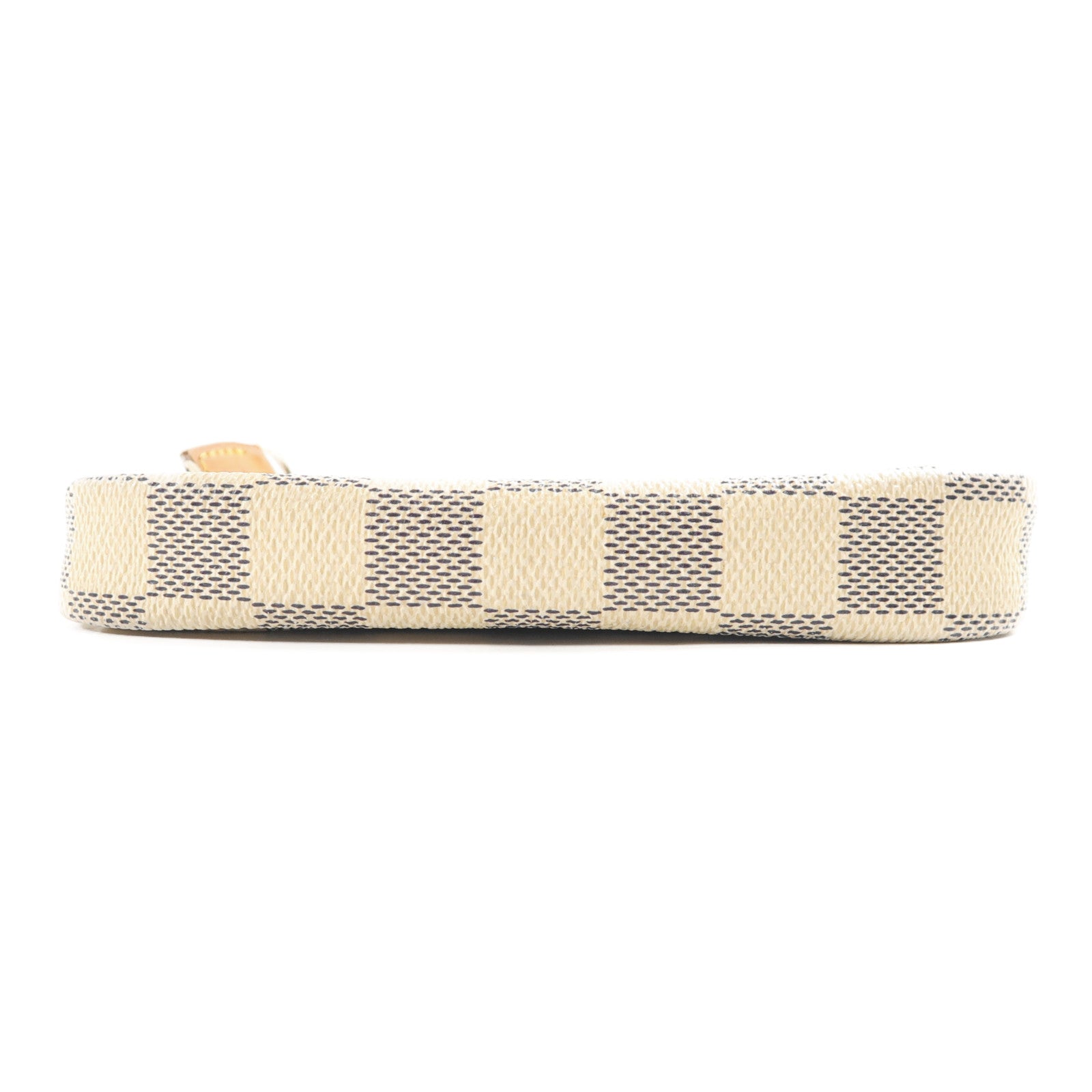 LOUIS VUITTON Damier Azur Mini Pochette Accessoires金扣鏈帶手挽袋