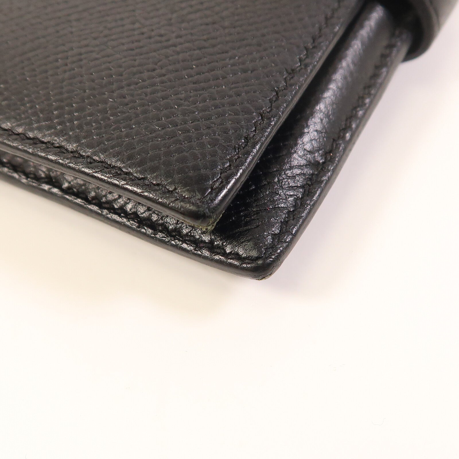 HERMES 【激減優惠】Epsom皮革Bearn Compact Wallet金扣錢包