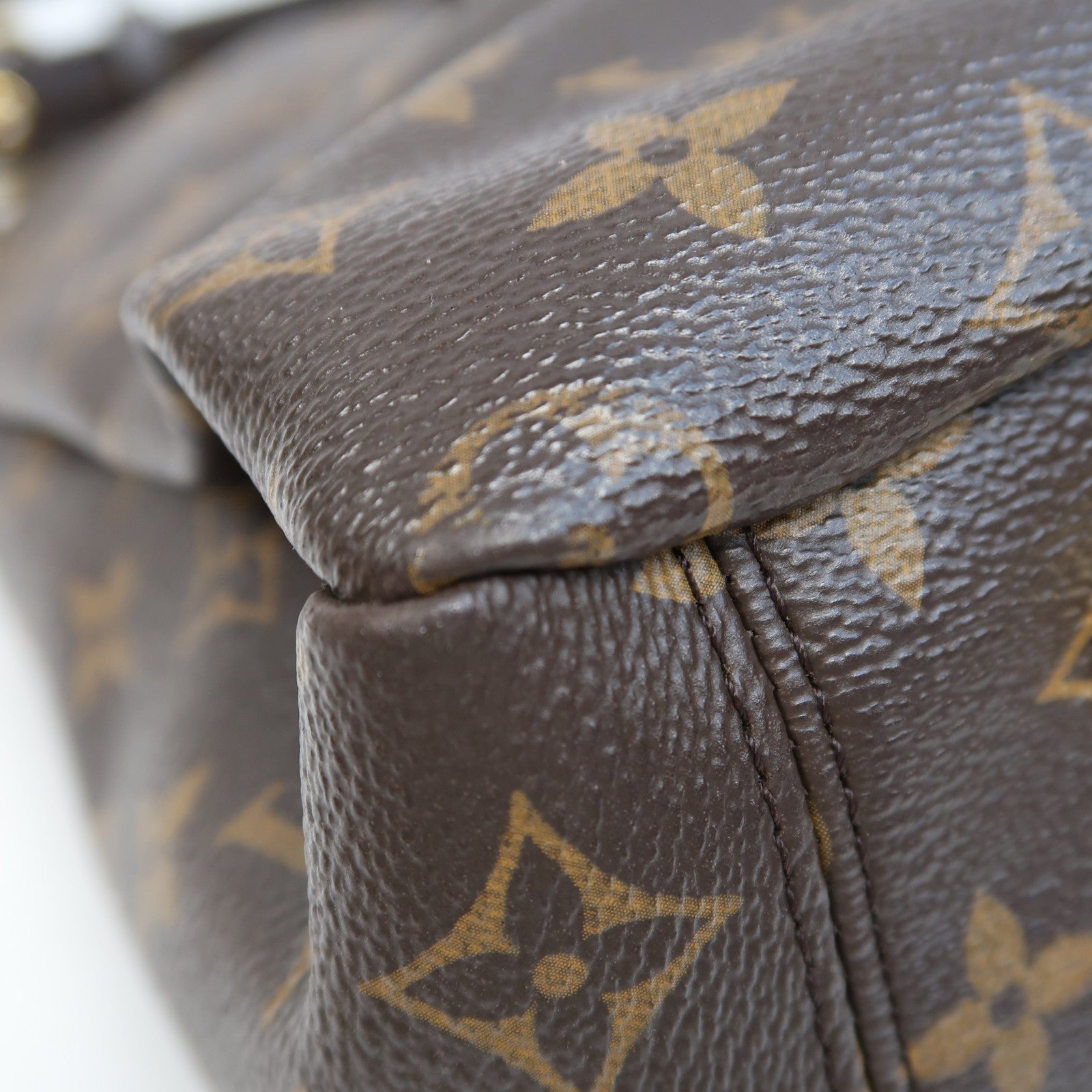 LOUIS VUITTON Monogram Pallas金扣手挽肩背兩用袋啡色/黑色