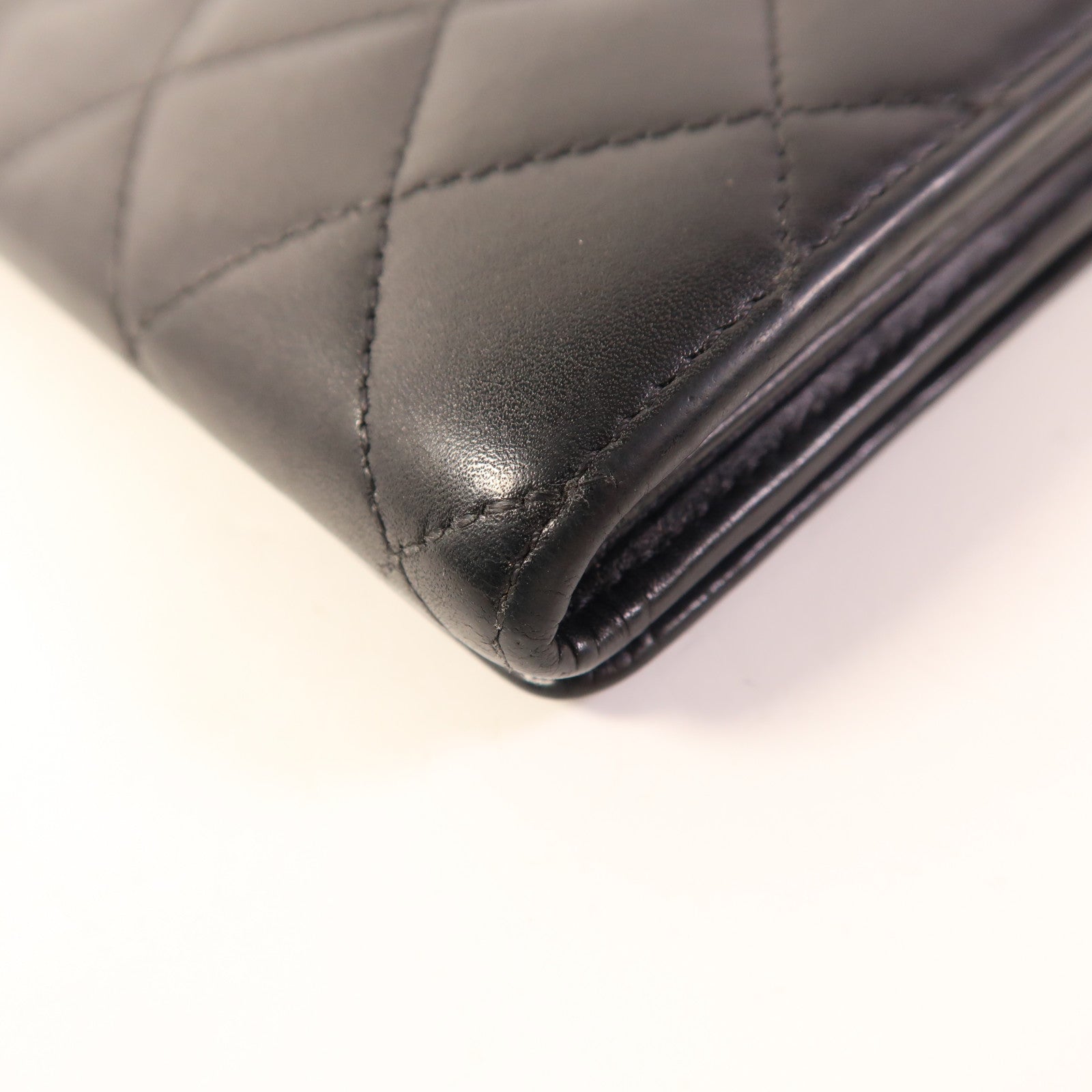 CHANEL CC SHW Cambon Long Wallet Calfskin Leather Black