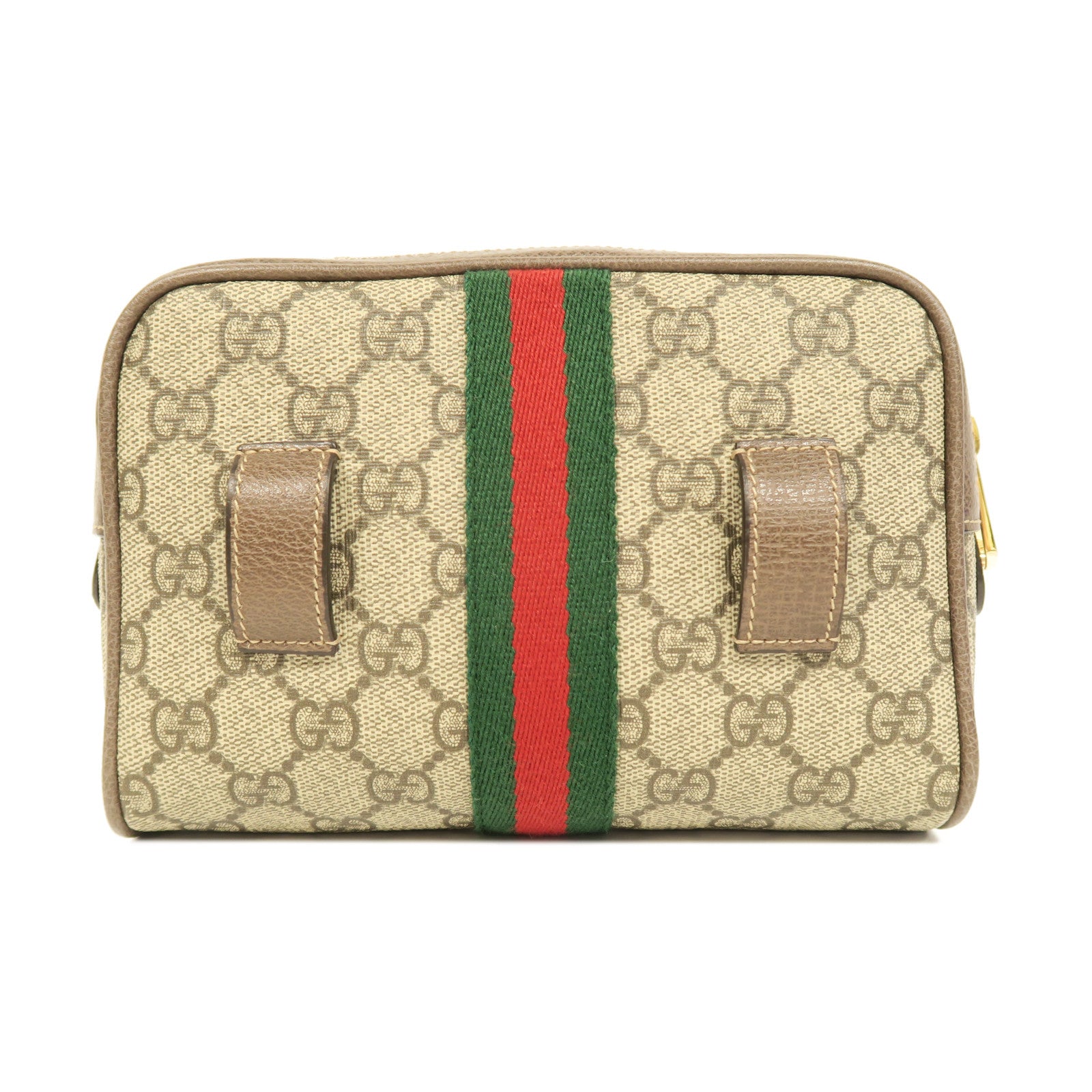 GUCCI 【激減優惠】塗層帆布Waist Bag金扣腰包啡色