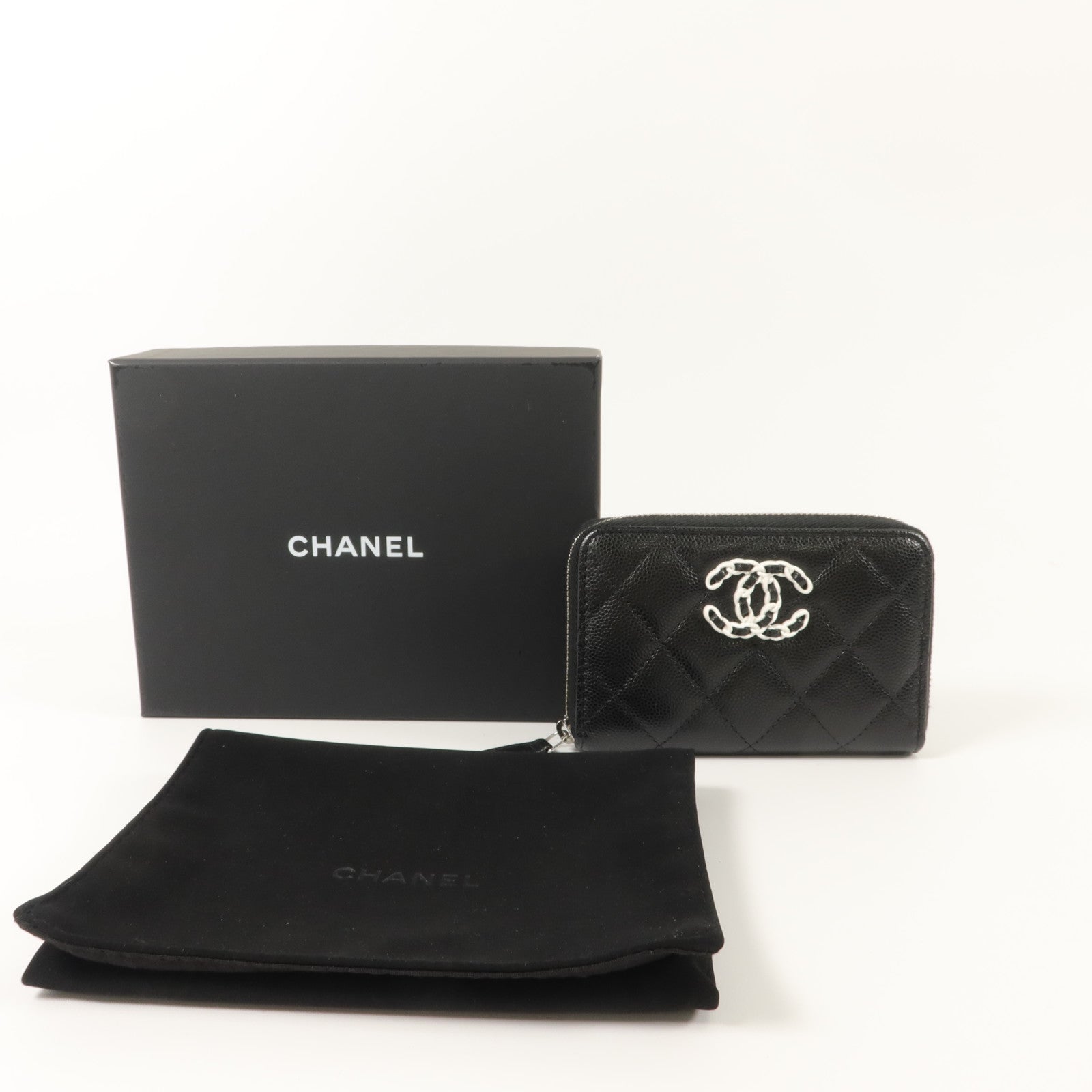 CHANEL 牛皮皮革Zipped Coin Card Holder錢包