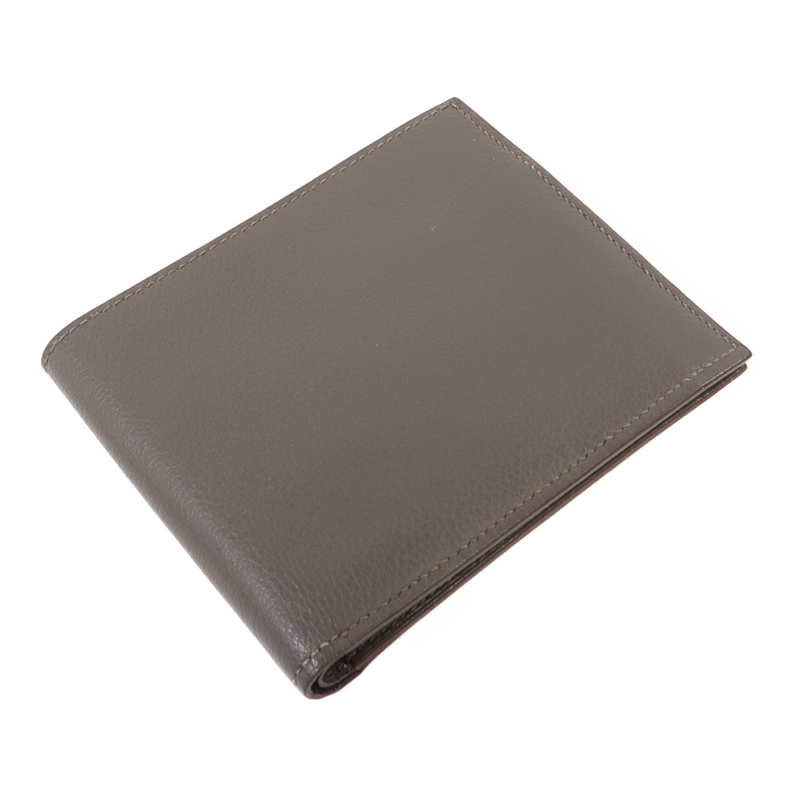 HERMES Evercolor皮革Compact Wallet錢包Etain 錫器灰色