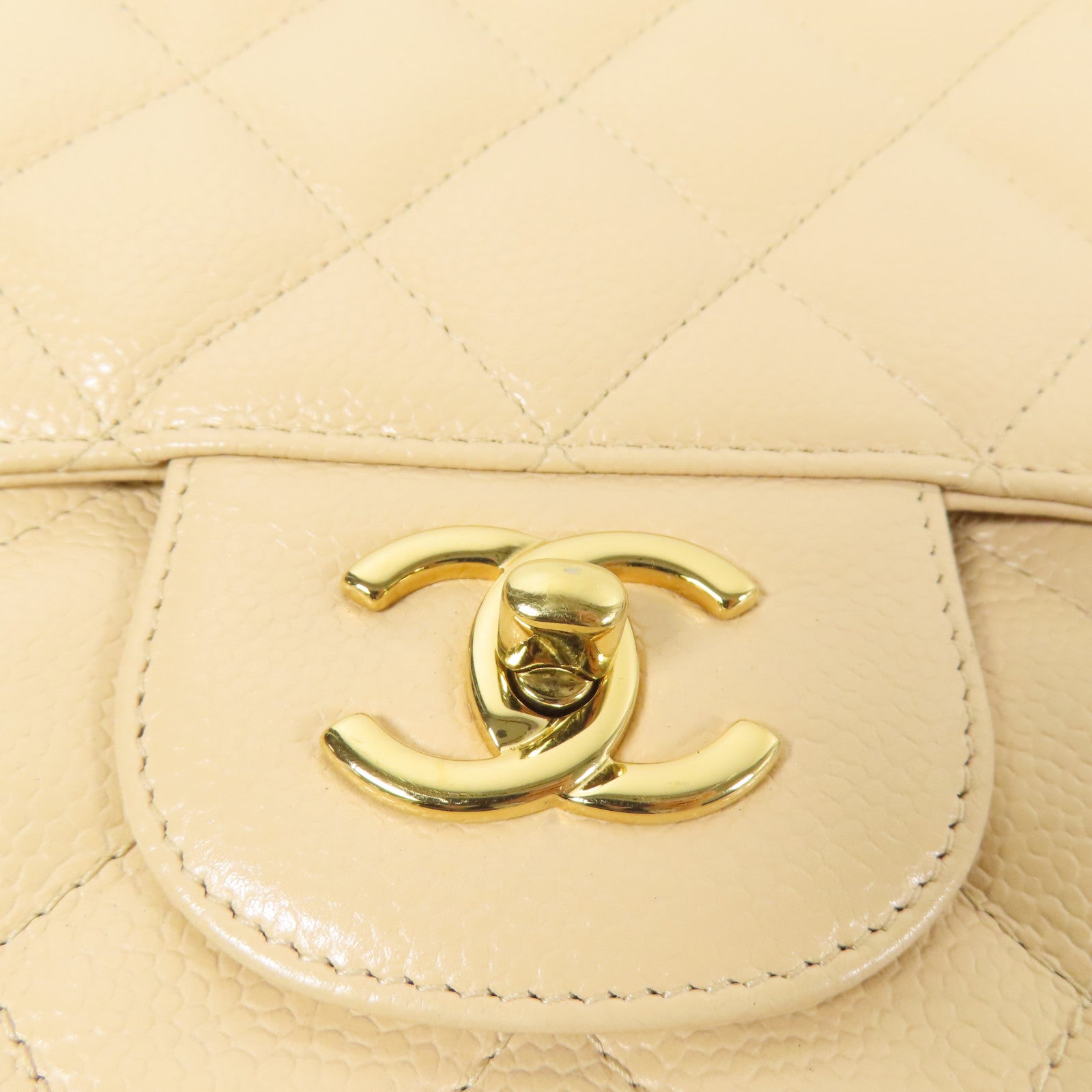 CHANEL 牛皮皮革Large Classic金扣鏈帶肩背袋