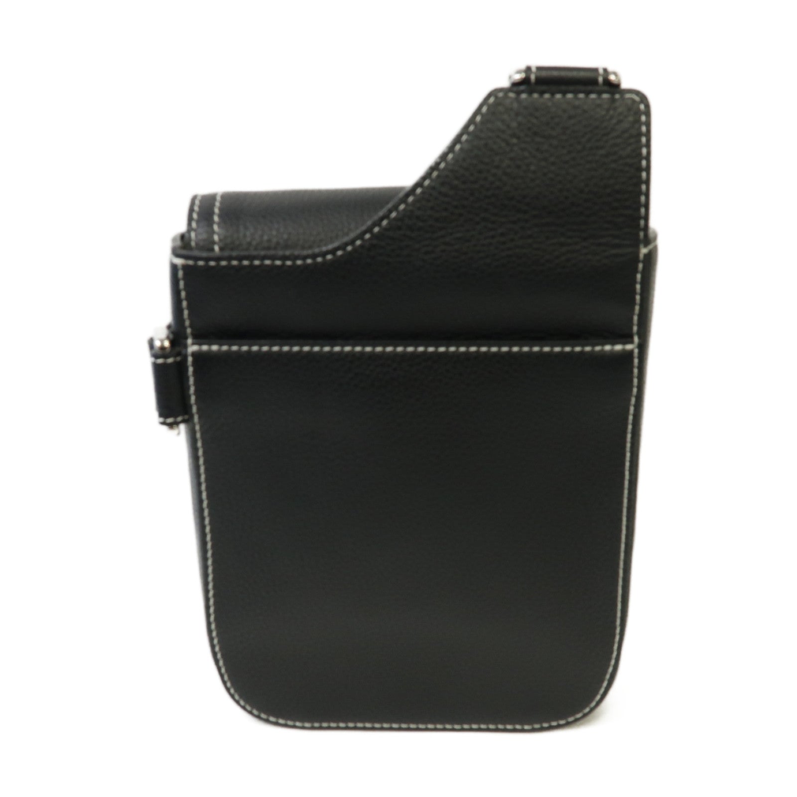 Dior 【激減優惠】牛皮皮革Dior x Shawn Stussy Saddle Pouch銀扣肩背袋黑色