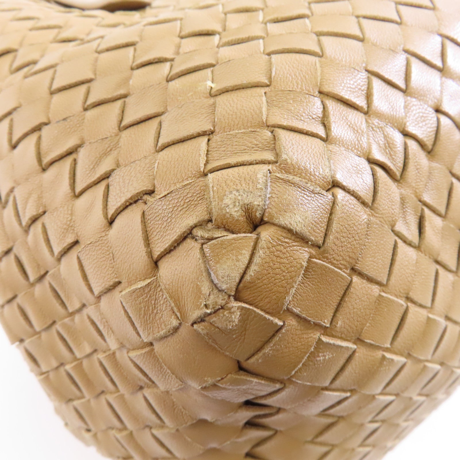BOTTEGA VENETA 羊皮皮革Shoulder Bag肩背袋卡其色