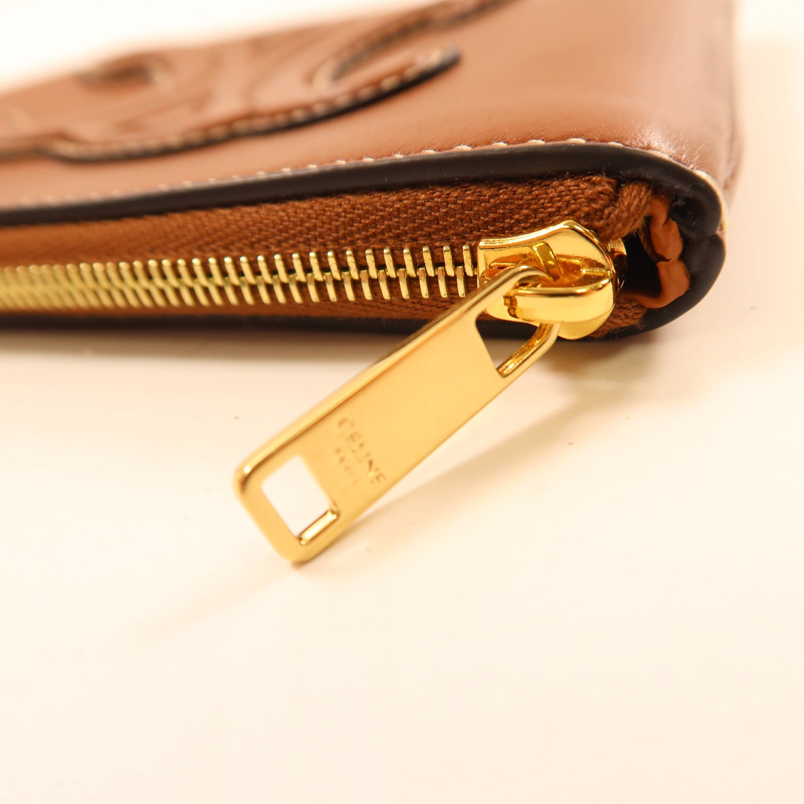 CELINE 牛皮皮革Coin Bag金扣零錢包