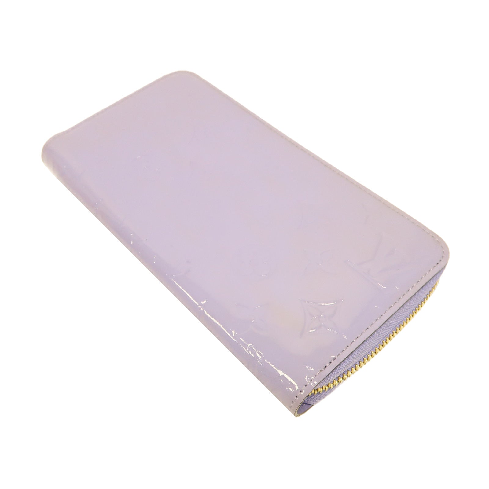 LOUIS VUITTON 【激減優惠】Vernis Zipper Long Wallet金扣長錢包淡紫色