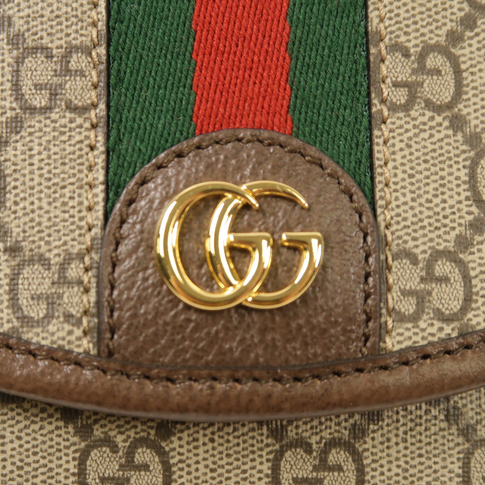 GUCCI GHW Ophidia GG Shoulder Bag Coated Canvas 772239 Brown