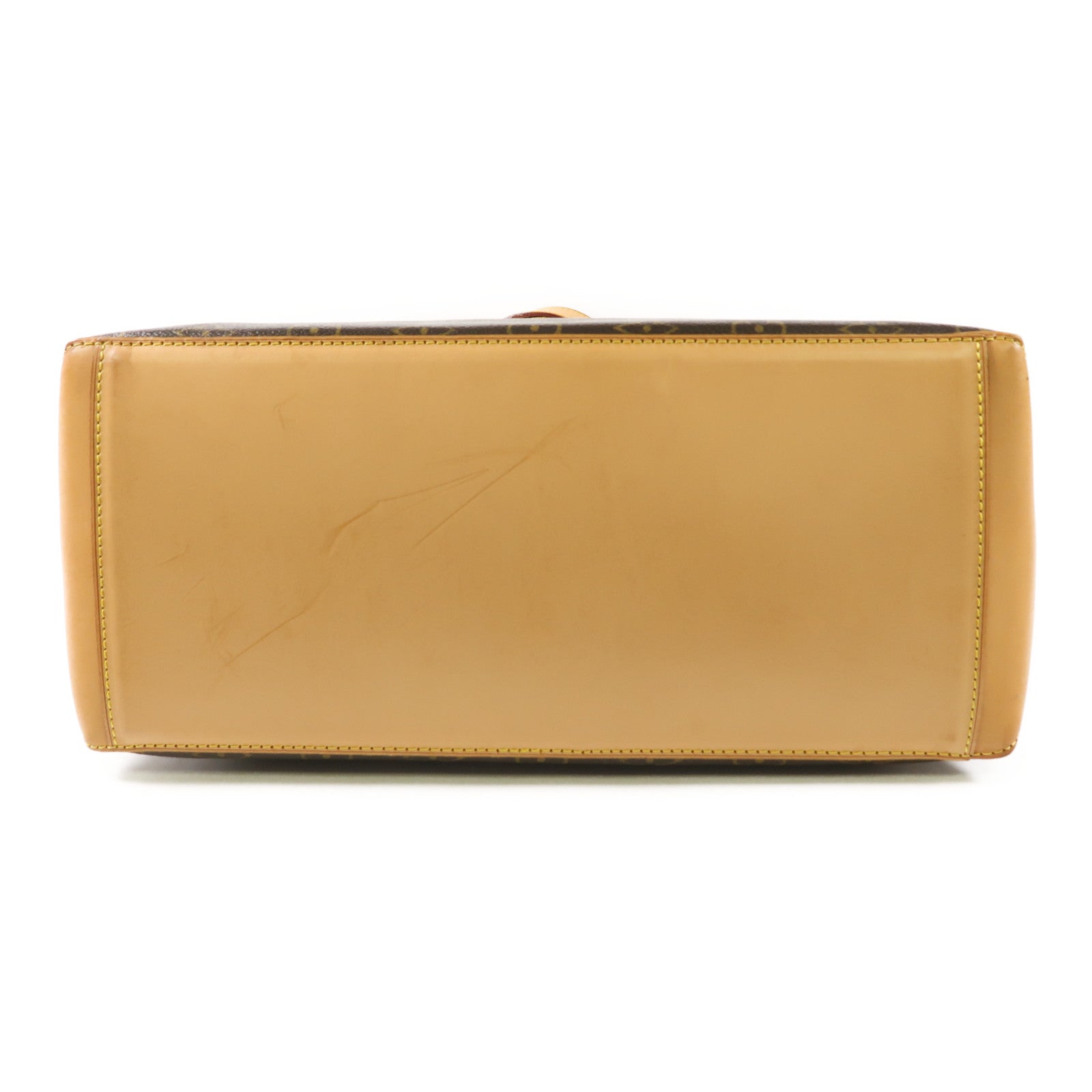 LOUIS VUITTON Monogram Cabas Mezzo金扣肩背袋棕色