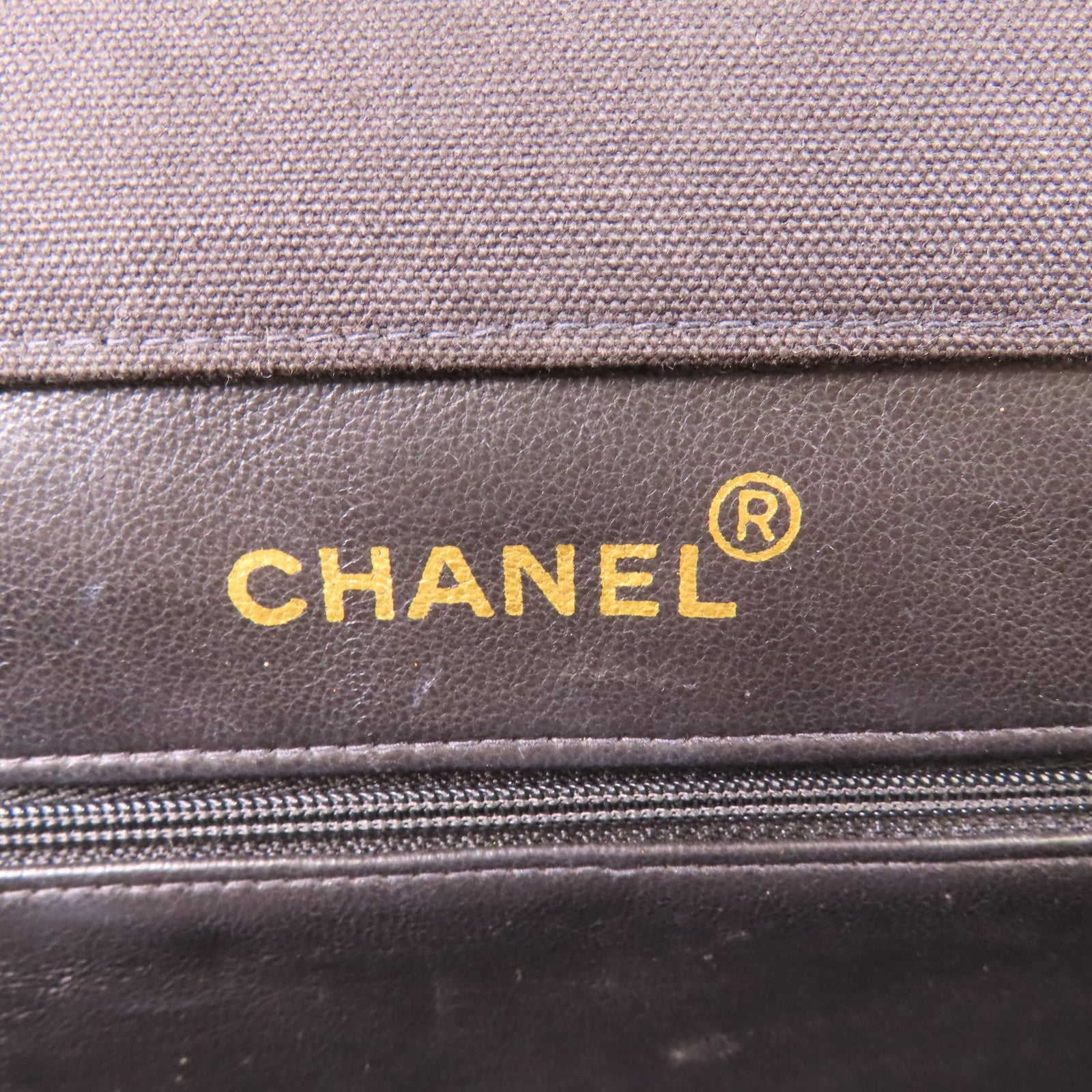 CHANEL 帆布Tote Bag金扣肩背袋
