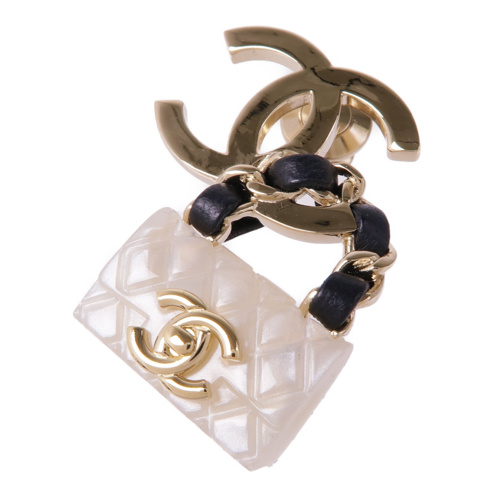 CHANEL 皮革/PVC/金屬Brooch胸針