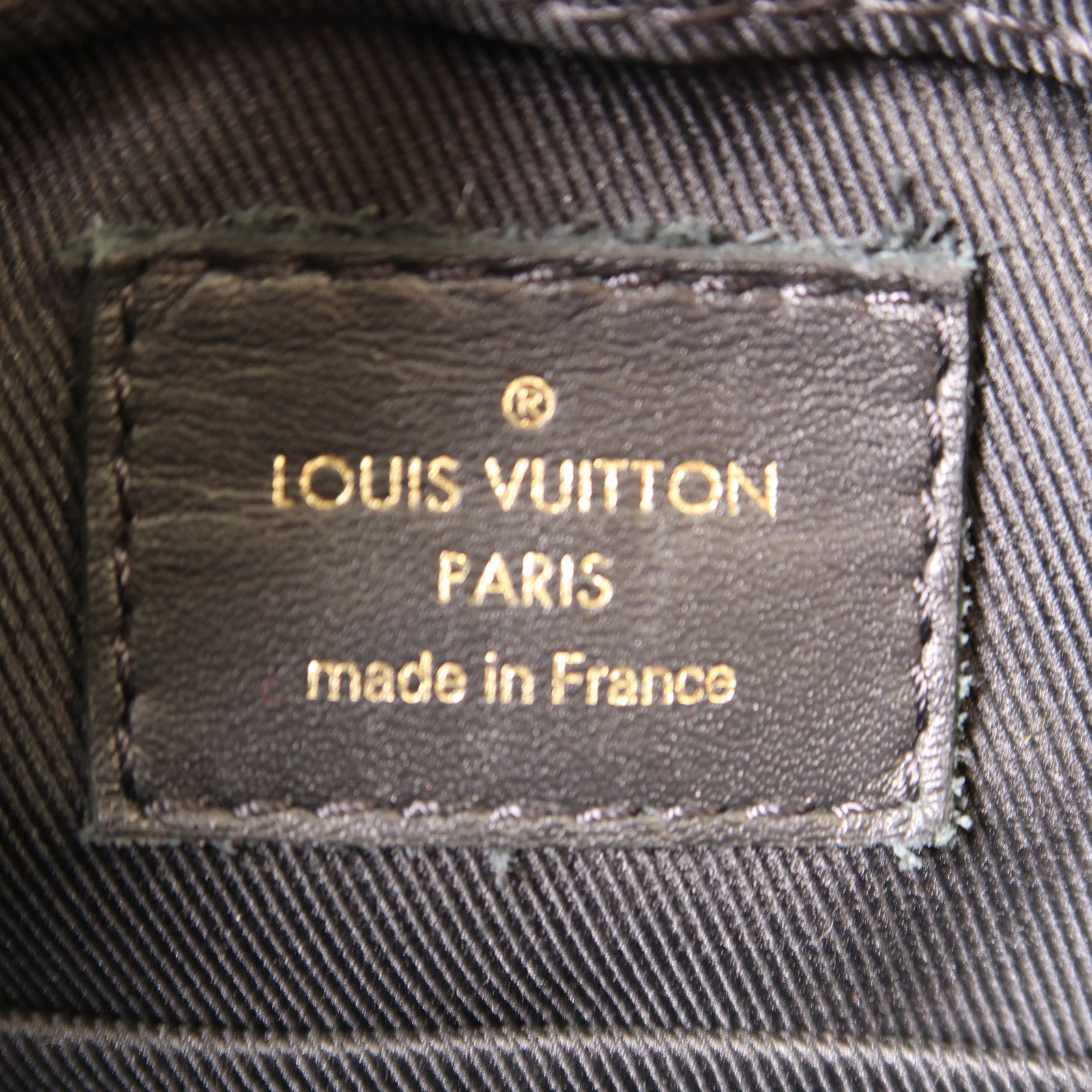 LOUIS VUITTON Monogram Saintonge金扣手挽袋棕色/黑色