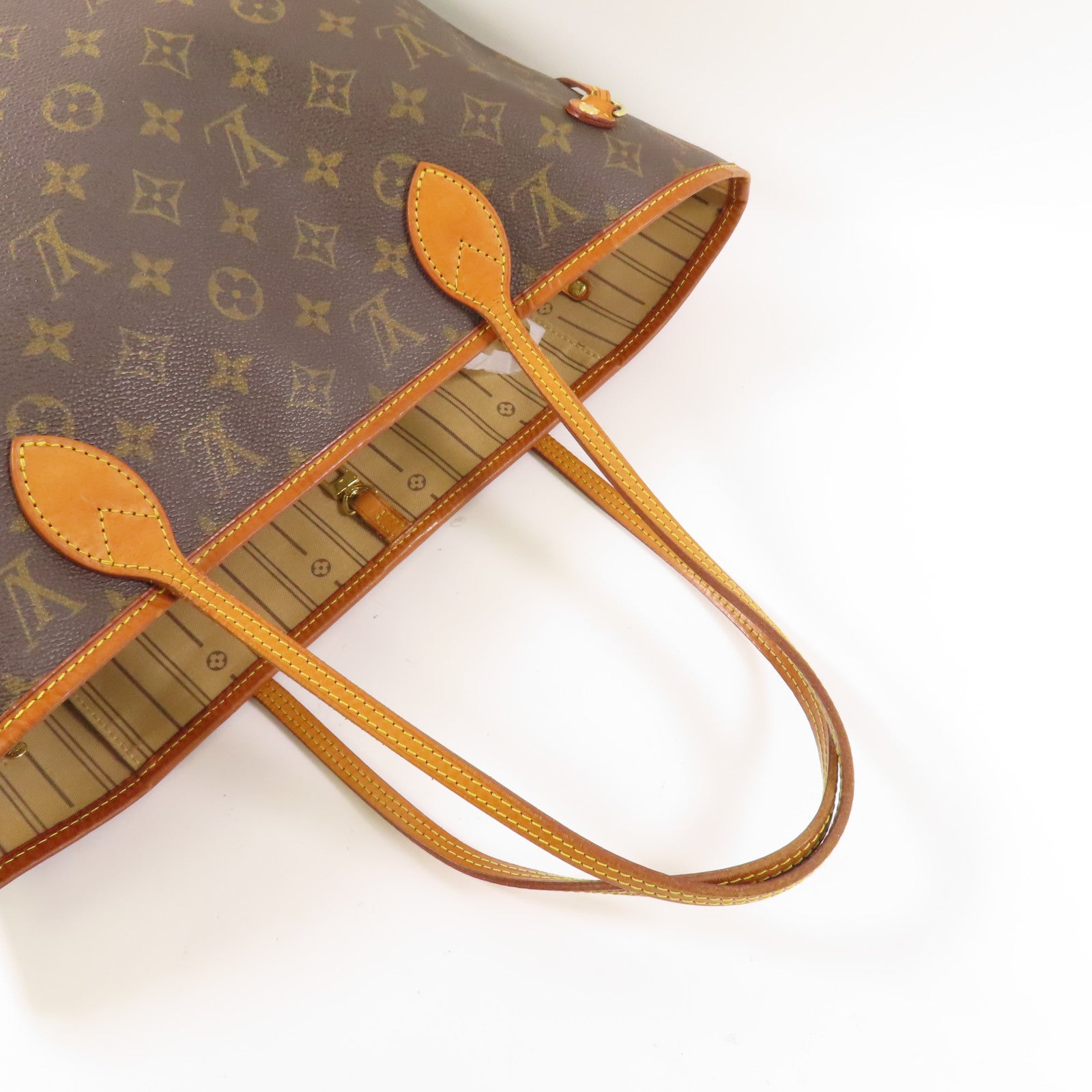 LOUIS VUITTON Monogram Neverfull MM金扣手挽袋