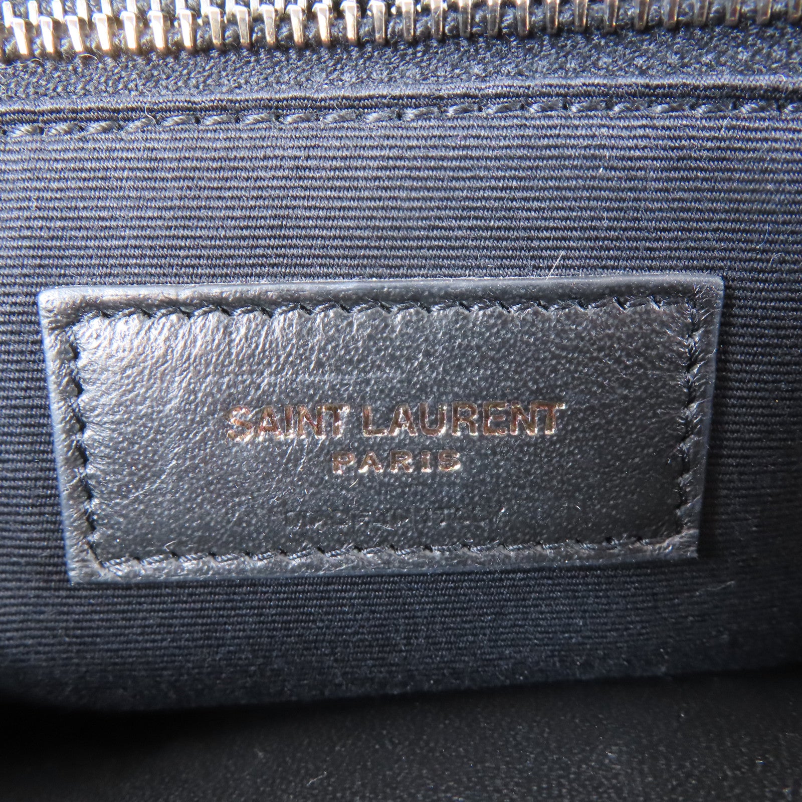 SAINT LAURENT 牛皮皮革Nikki銀扣鏈帶肩背袋黑色