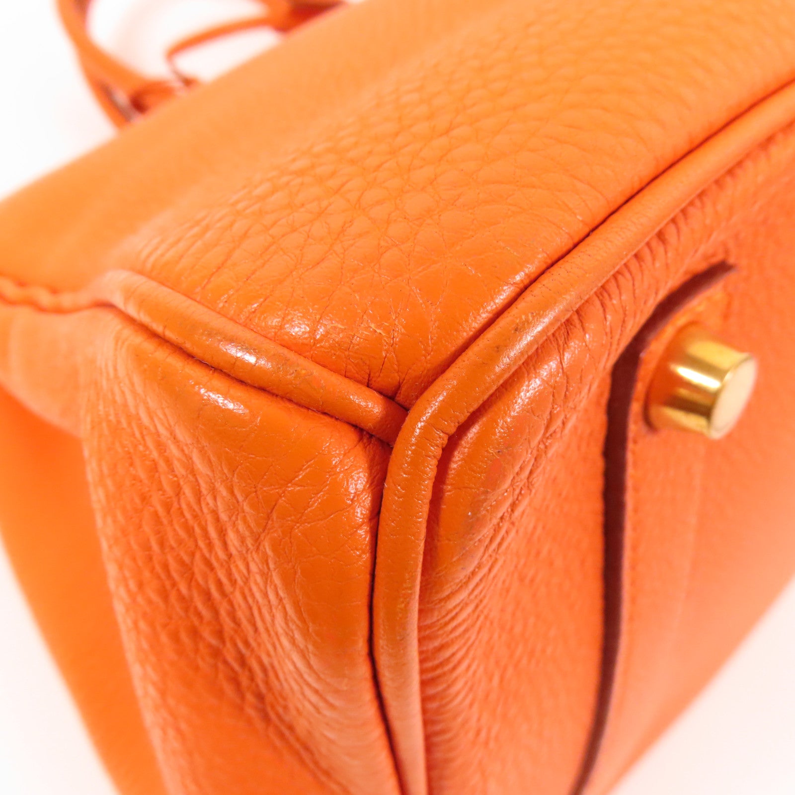 HERMES Togo皮革Birkin 35金扣手挽袋Orange