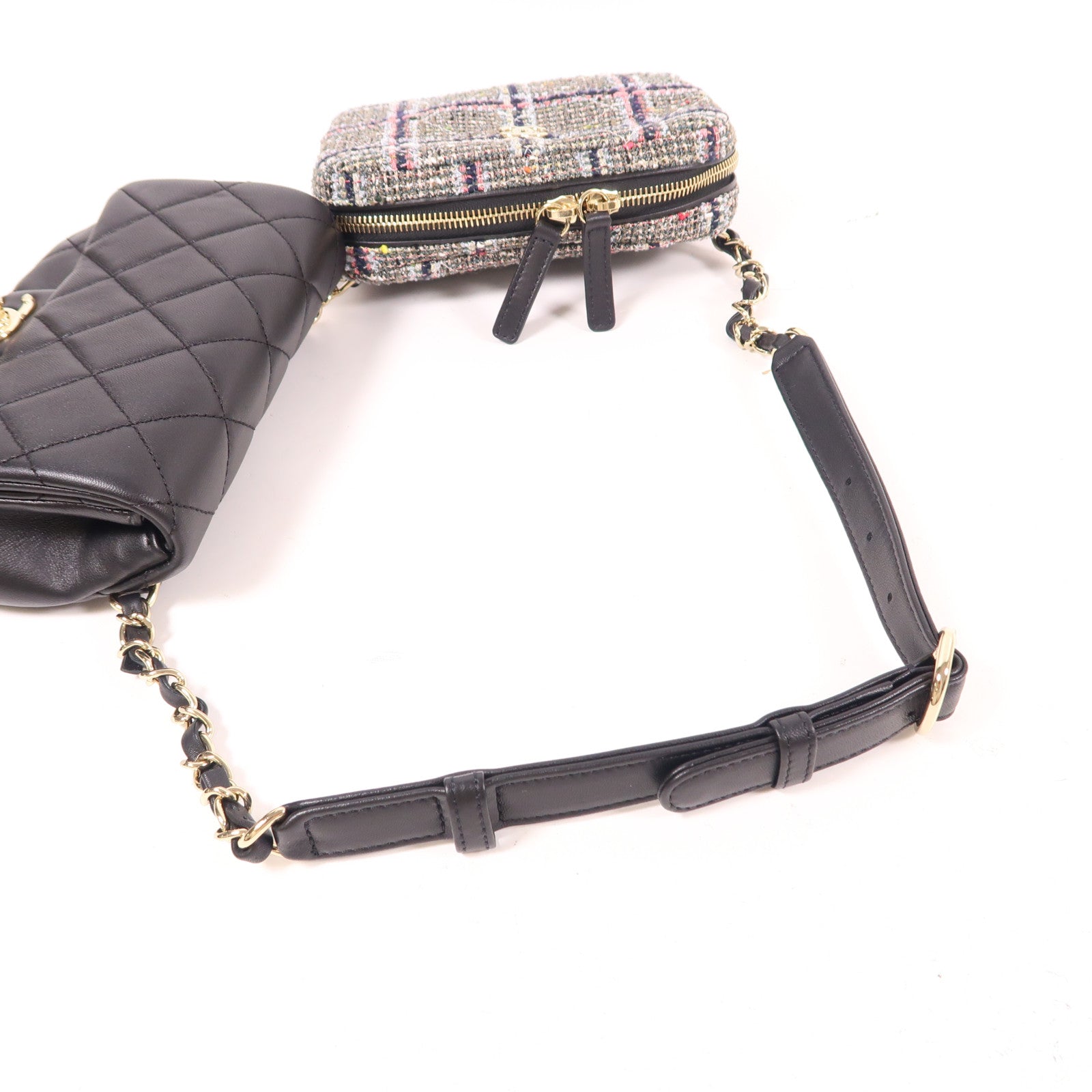 CHANEL 【激減優惠】牛皮皮革Waist Bag金扣腰包