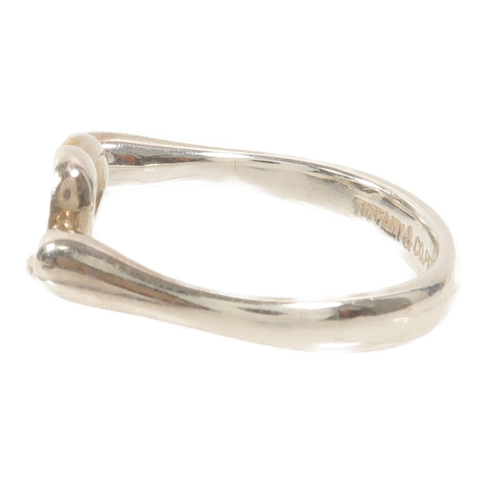 TIFFANY＆CO 925純銀Elsa Peretti Open Heart Ring戒指