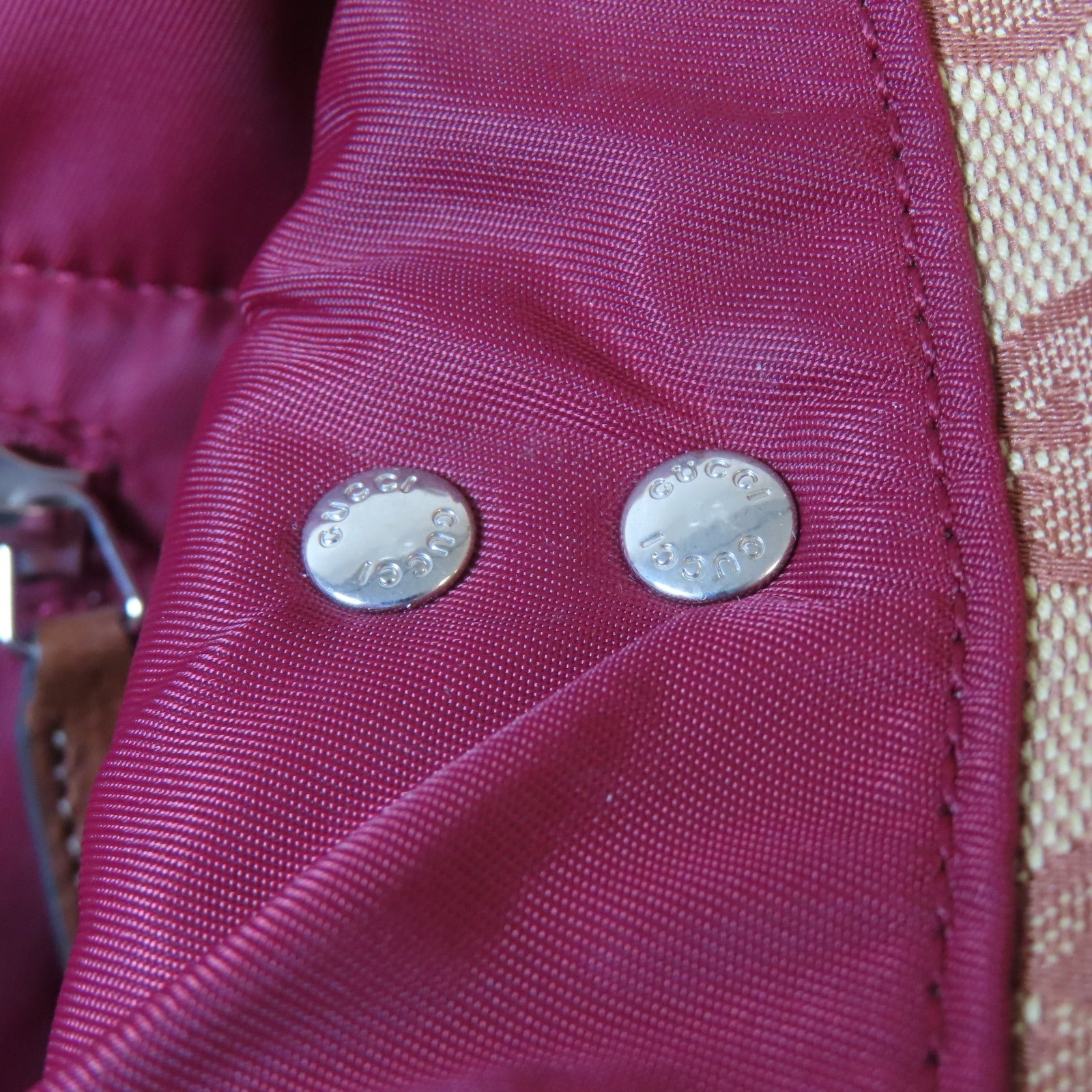 GUCCI 帆布Shoulder Bag銀扣肩背袋啡色