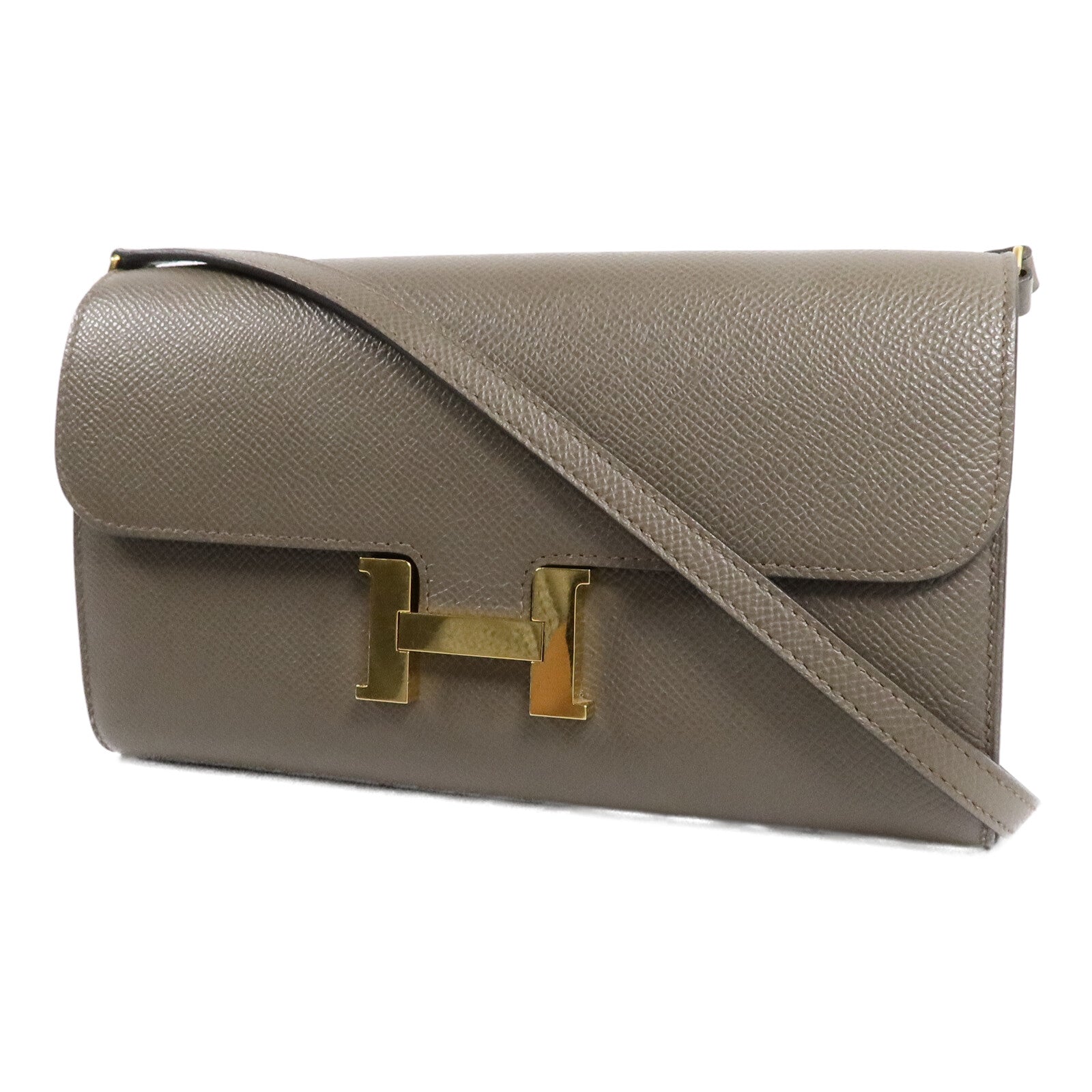 HERMES Epsom皮革Constance To Go肩背袋Etain
