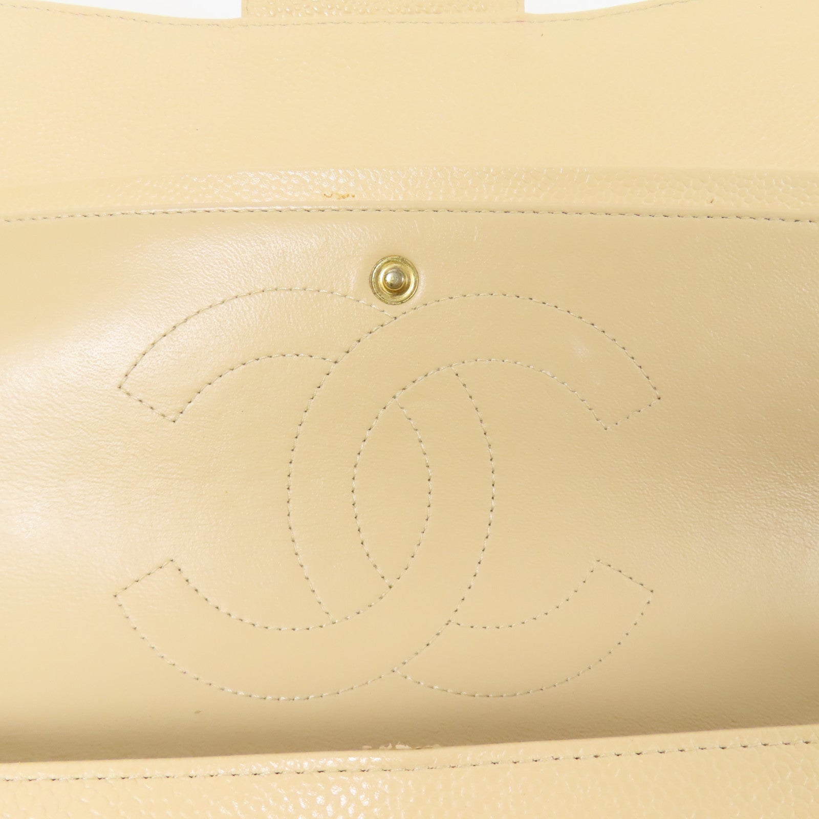 CHANEL 牛皮皮革Large Classic金扣鏈帶肩背袋