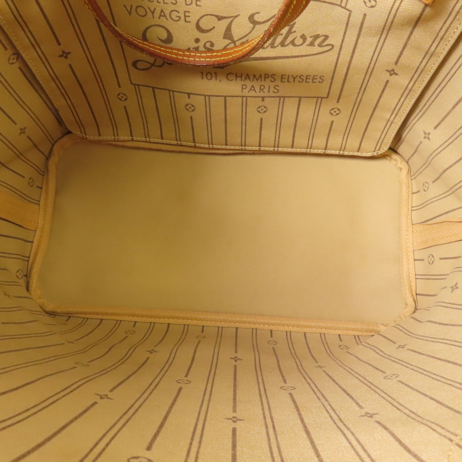 LOUIS VUITTON Monogram Neverfull MM金扣手挽袋