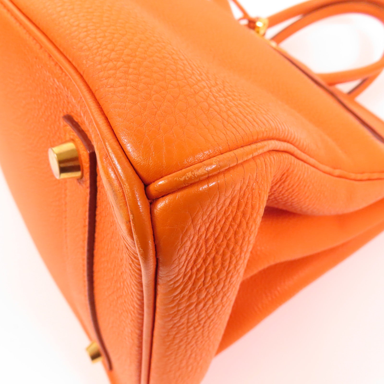 HERMES Togo皮革Birkin 35金扣手挽袋Orange