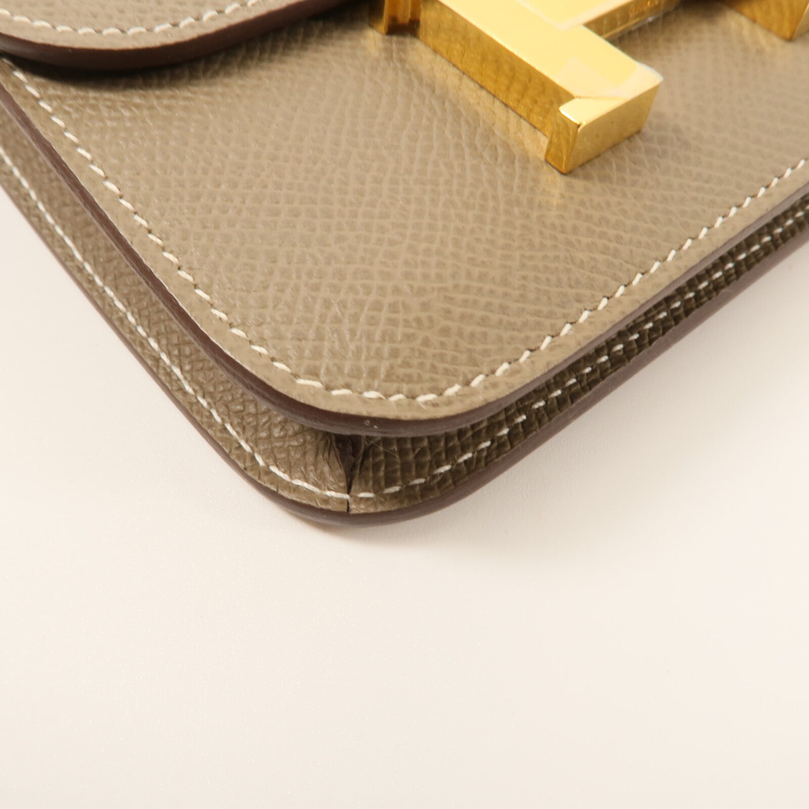 HERMES Epsom皮革Constance Slim錢包Etoupe