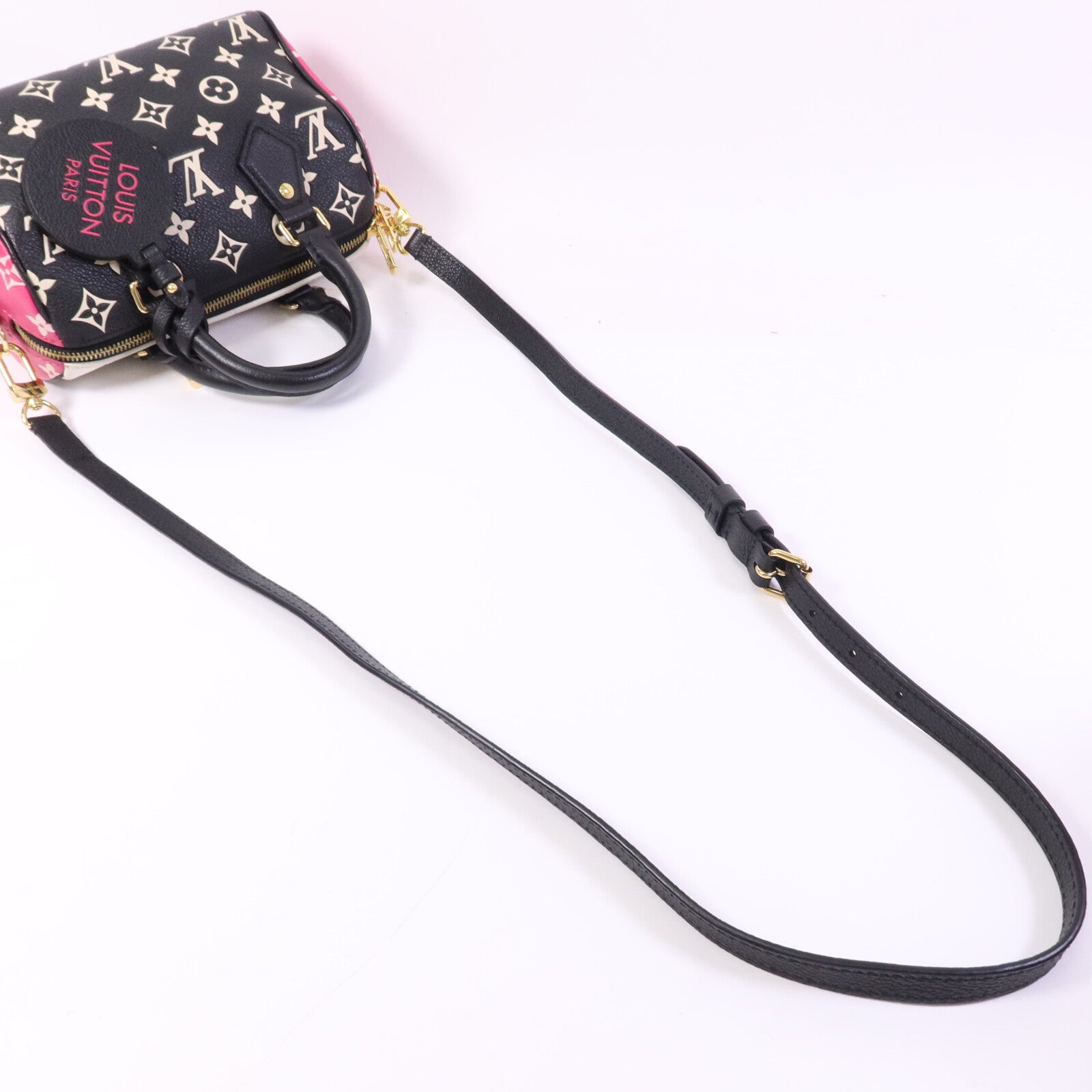 LOUIS VUITTON Monogram Empreinte Speedy Bandouliere 20金扣手挽肩背兩用袋