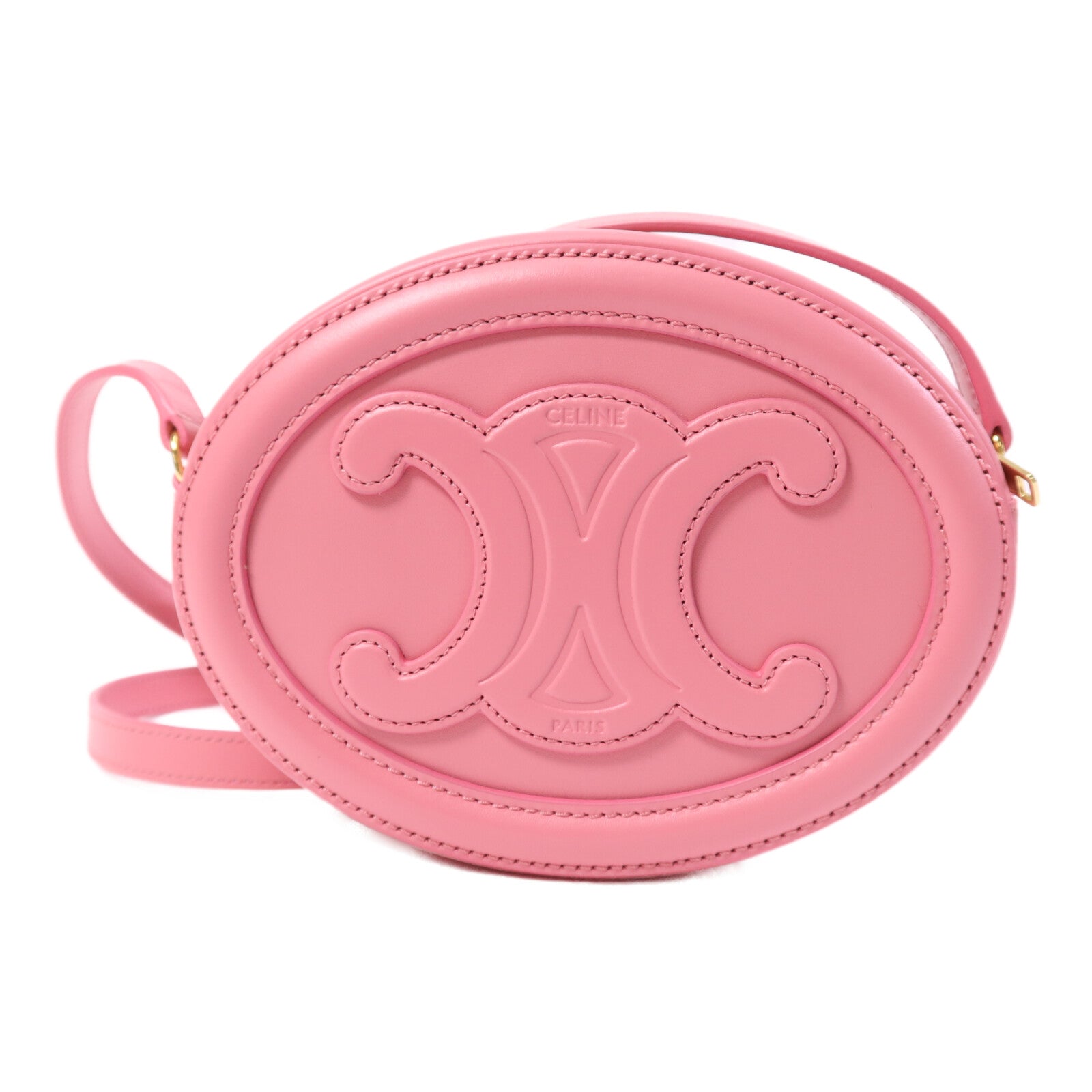 CELINE 牛皮皮革Cuir Triomphe金扣肩背袋