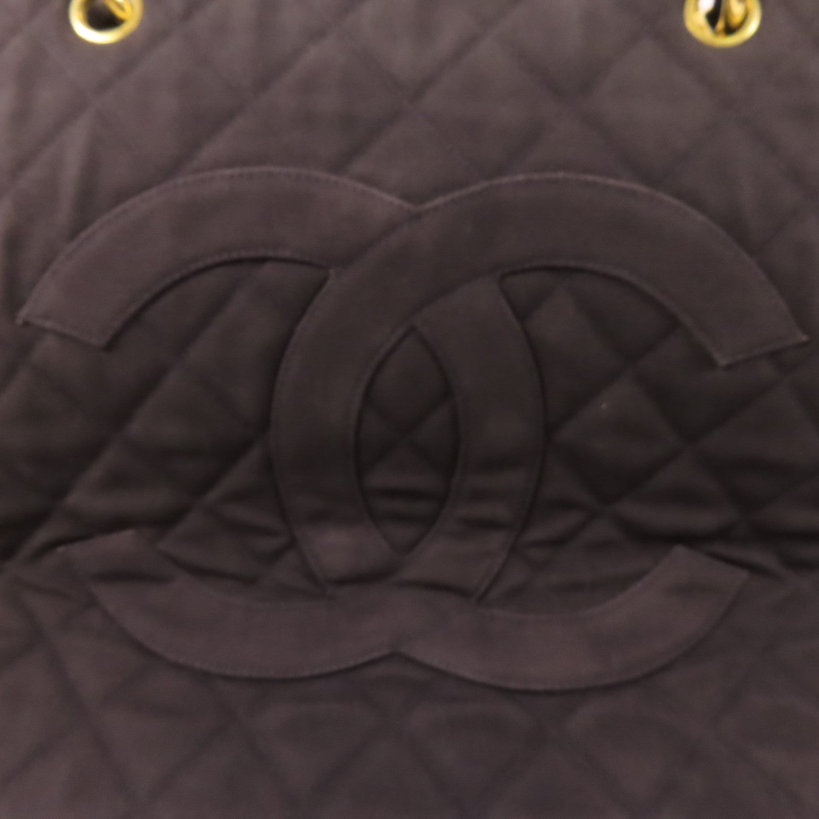CHANEL 帆布Tote Bag金扣肩背袋