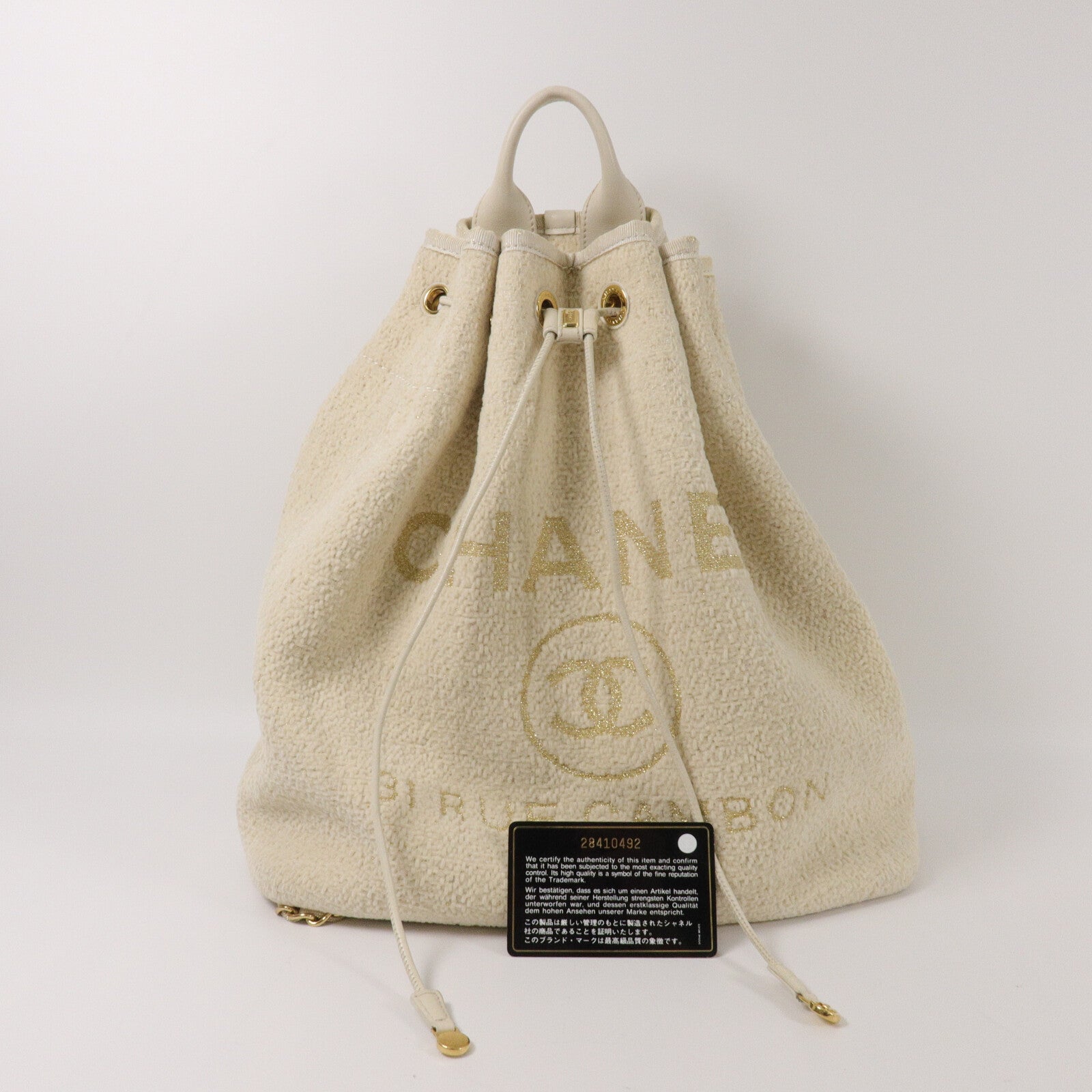 CHANEL 帆布Deauville Backpack背包