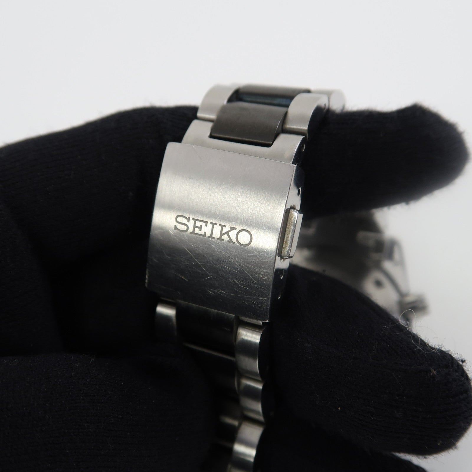 SEIKO Speedtimer Solar Chronograph不鏽鋼手錶石英機芯淺藍色