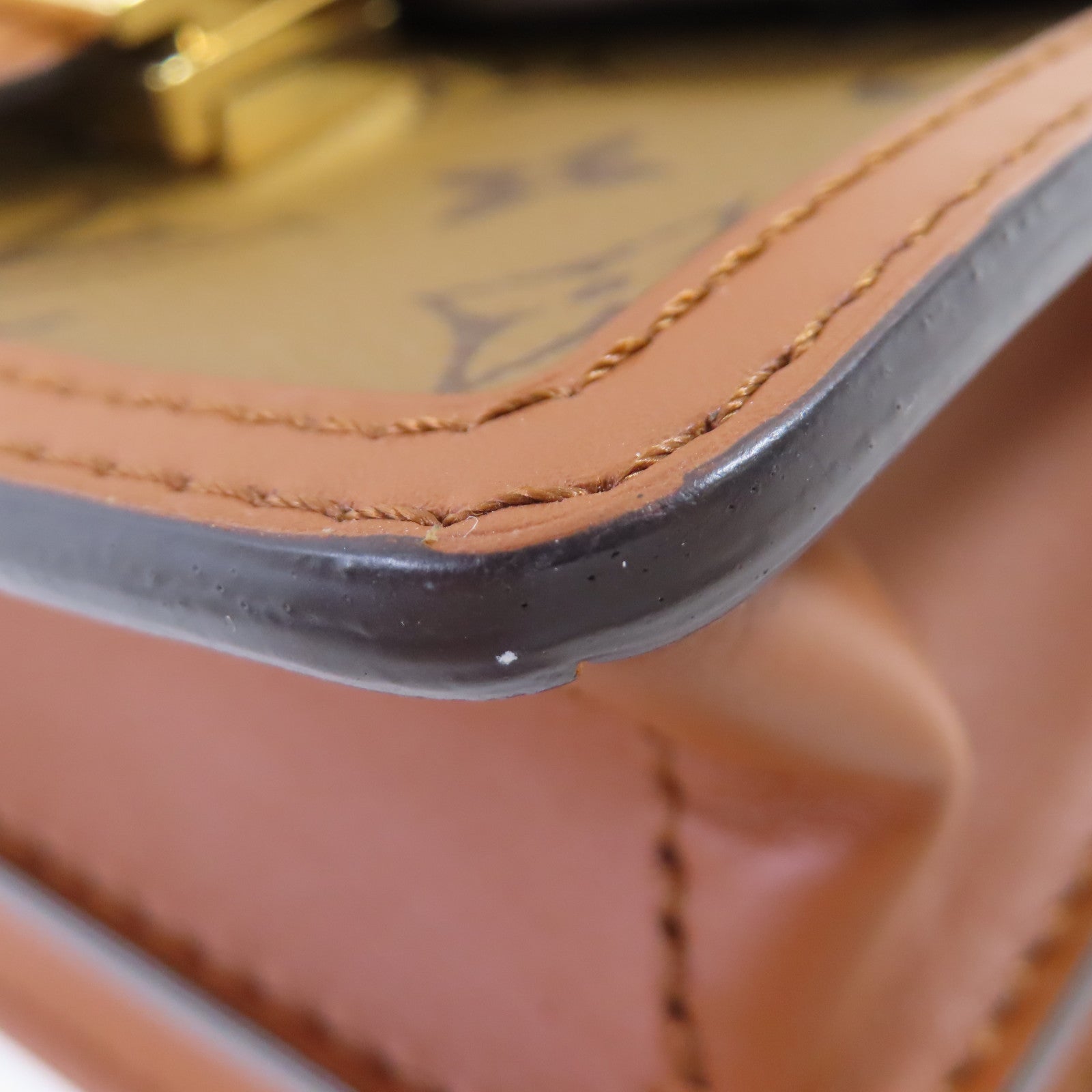 LOUIS VUITTON Monogram Reverse Dauphine Shoulder Bag肩背袋啡色