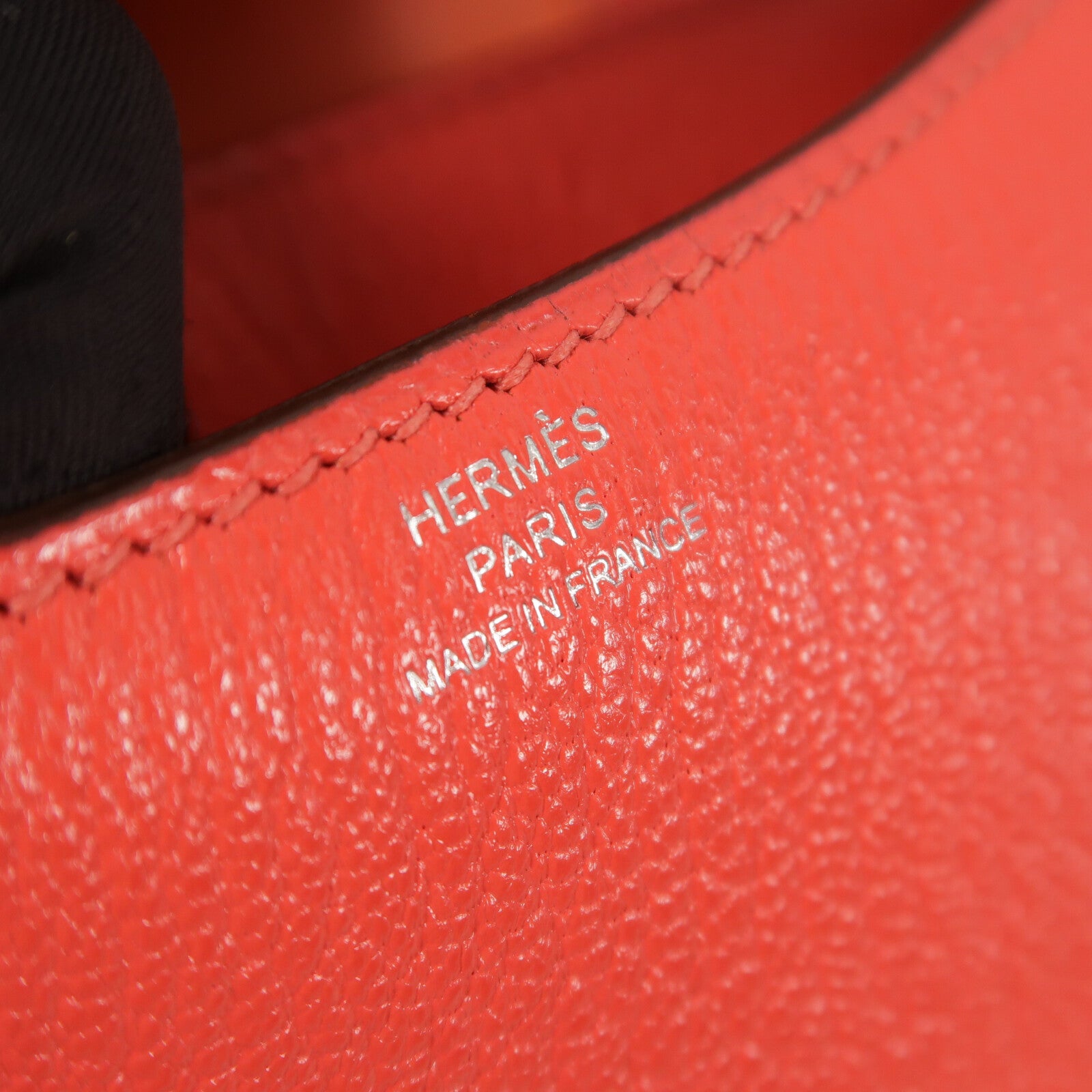 HERMES Chevre皮革Constance Mini肩背袋Rose Jaipur