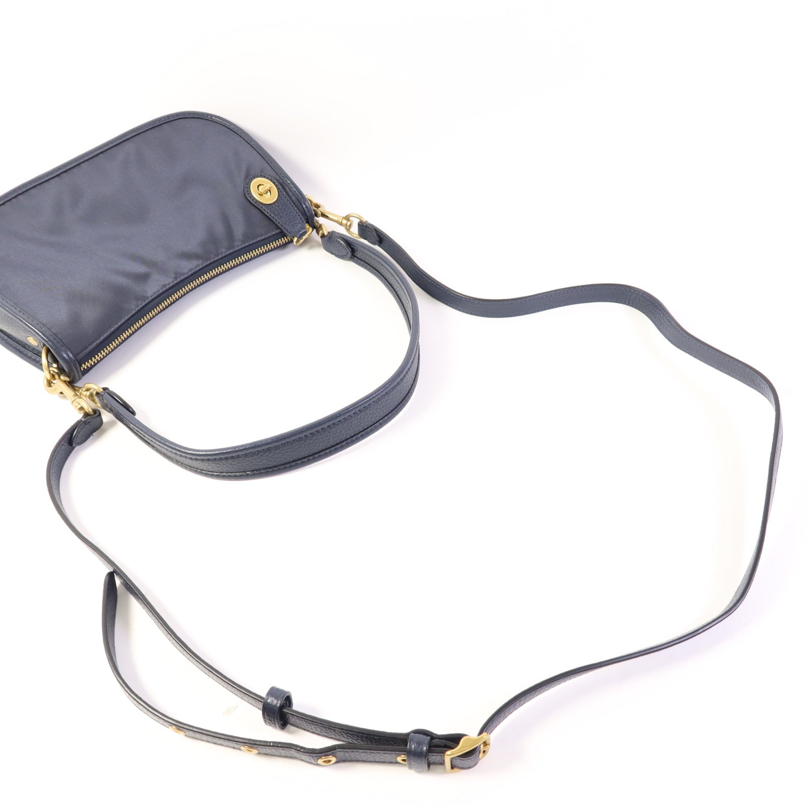 COACH 尼龍2 Way Shoulder Bag金扣手挽肩背兩用袋