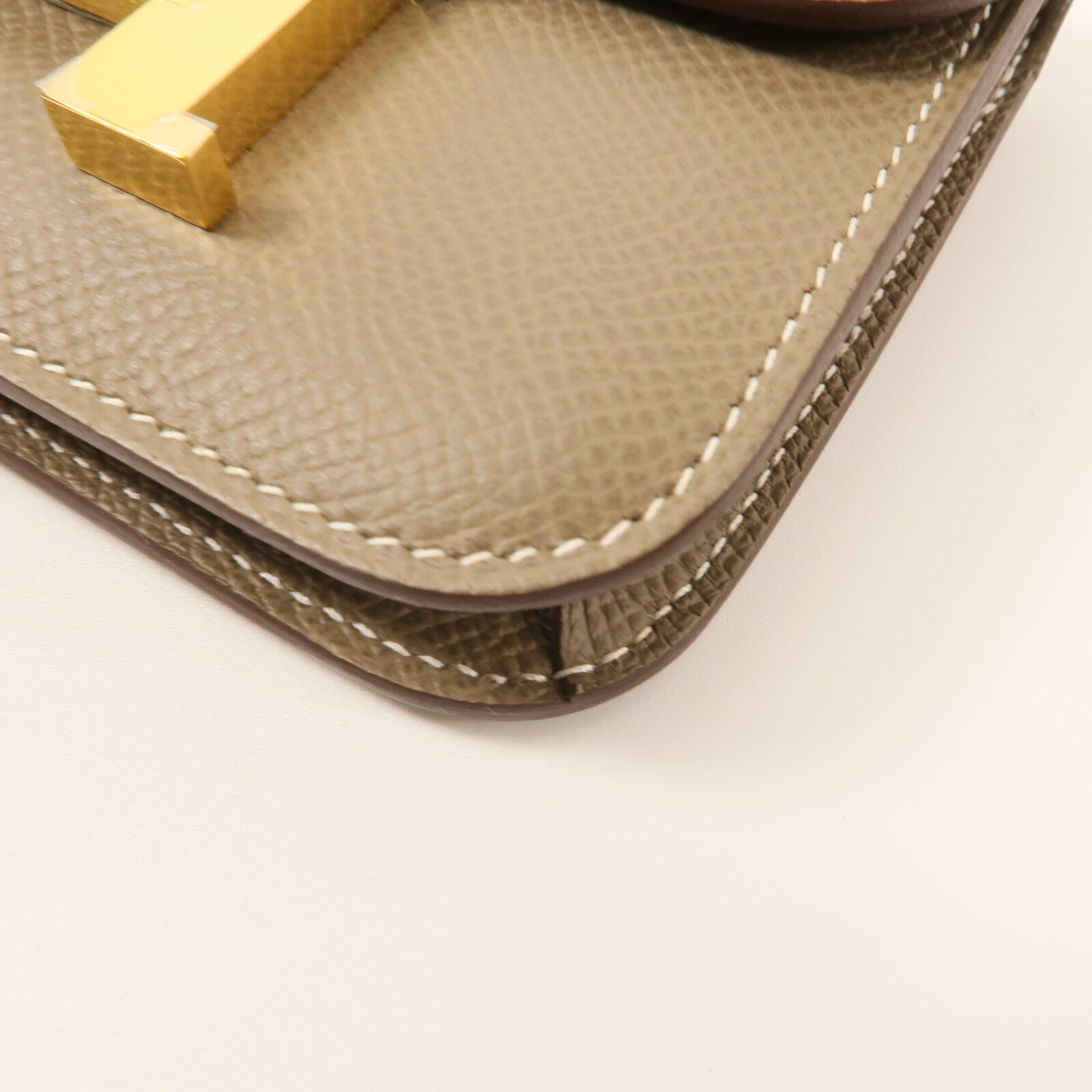 HERMES Epsom皮革Constance Slim錢包Etoupe