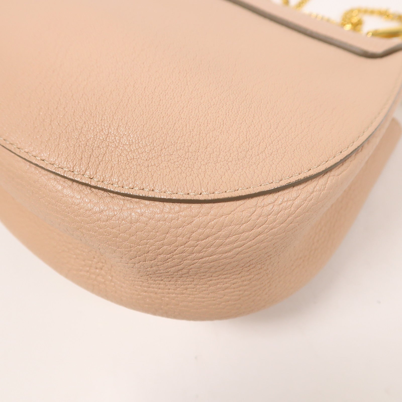 Chloe GHW Drew Shoulder Bag Calfskin Leather Pink