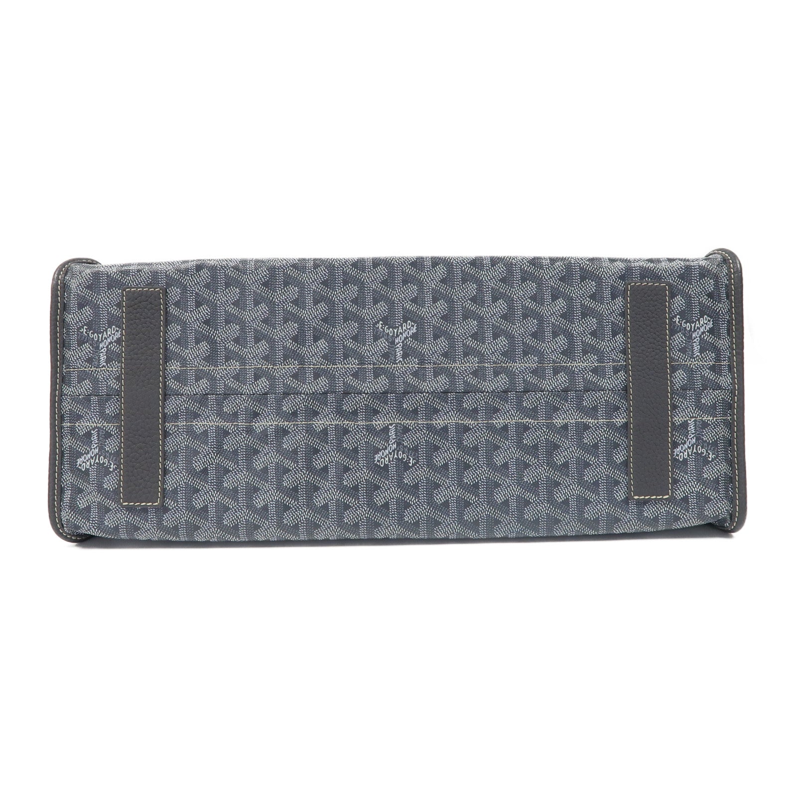 GOYARD 塗層帆布Hardy PM銀扣手挽袋灰色