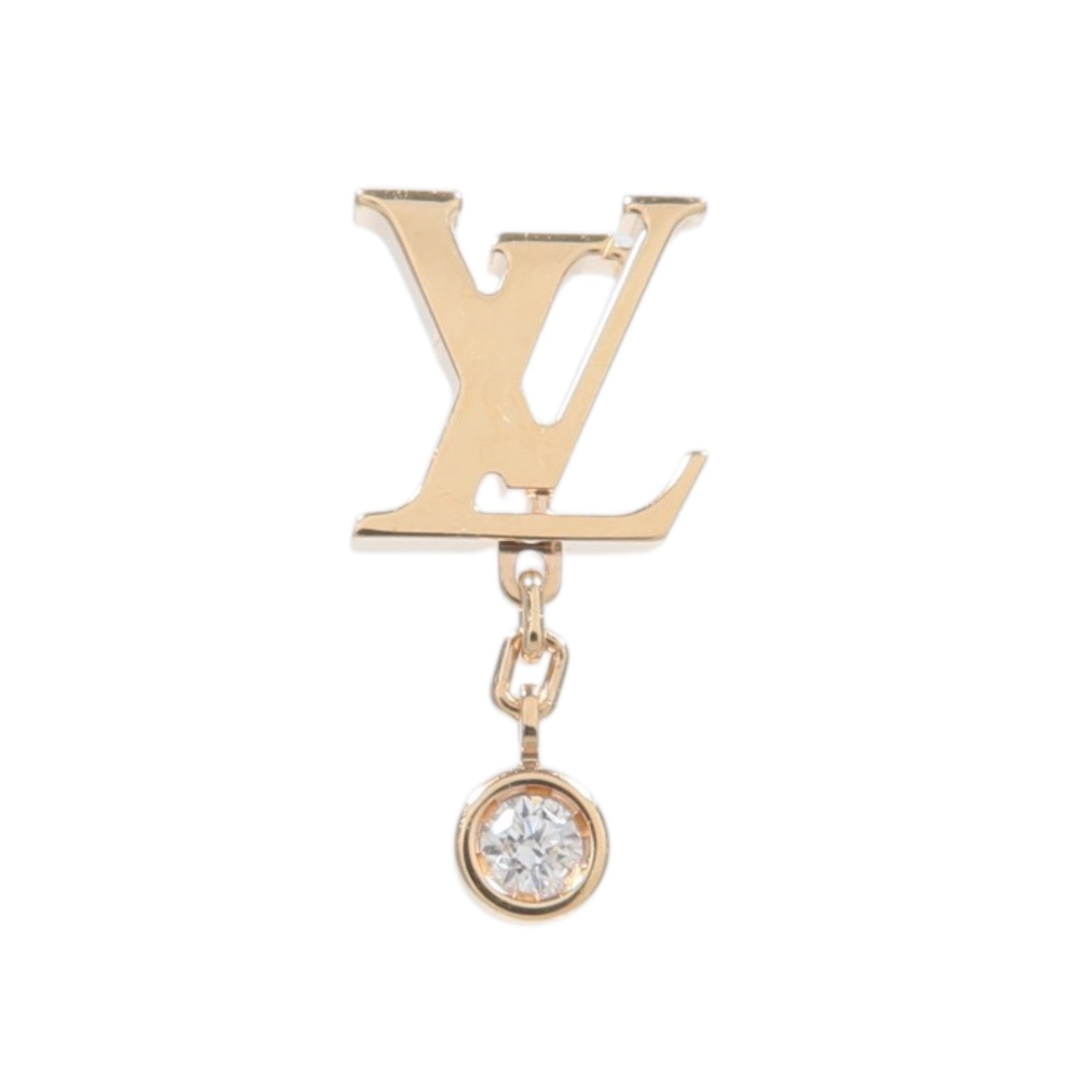 LOUIS VUITTON 18K玫瑰金Idylle Blossom LV Ear Stud鑽石耳環