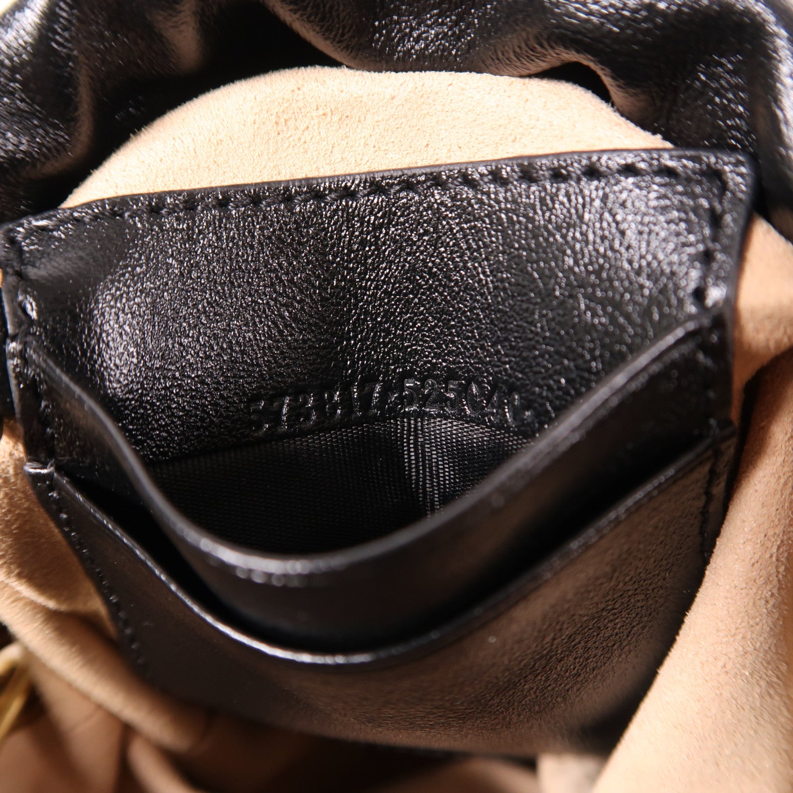 GUCCI GG GHW GG Marmont Bucket Shoulder Bag 573817 Calfskin Leather Black