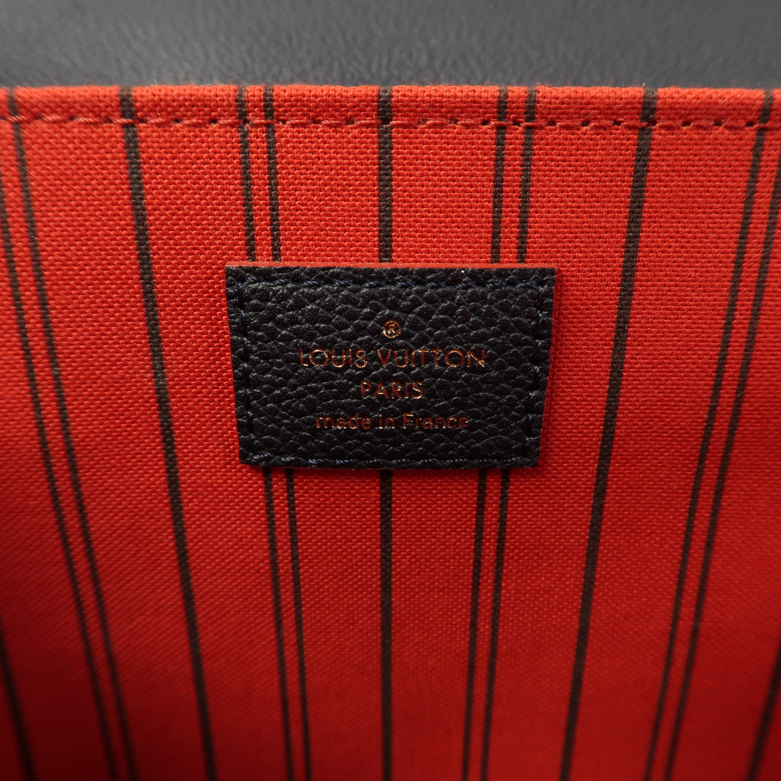 LOUIS VUITTON Monogram Empreinte Pochette Metis金扣手挽肩背兩用袋深藍色