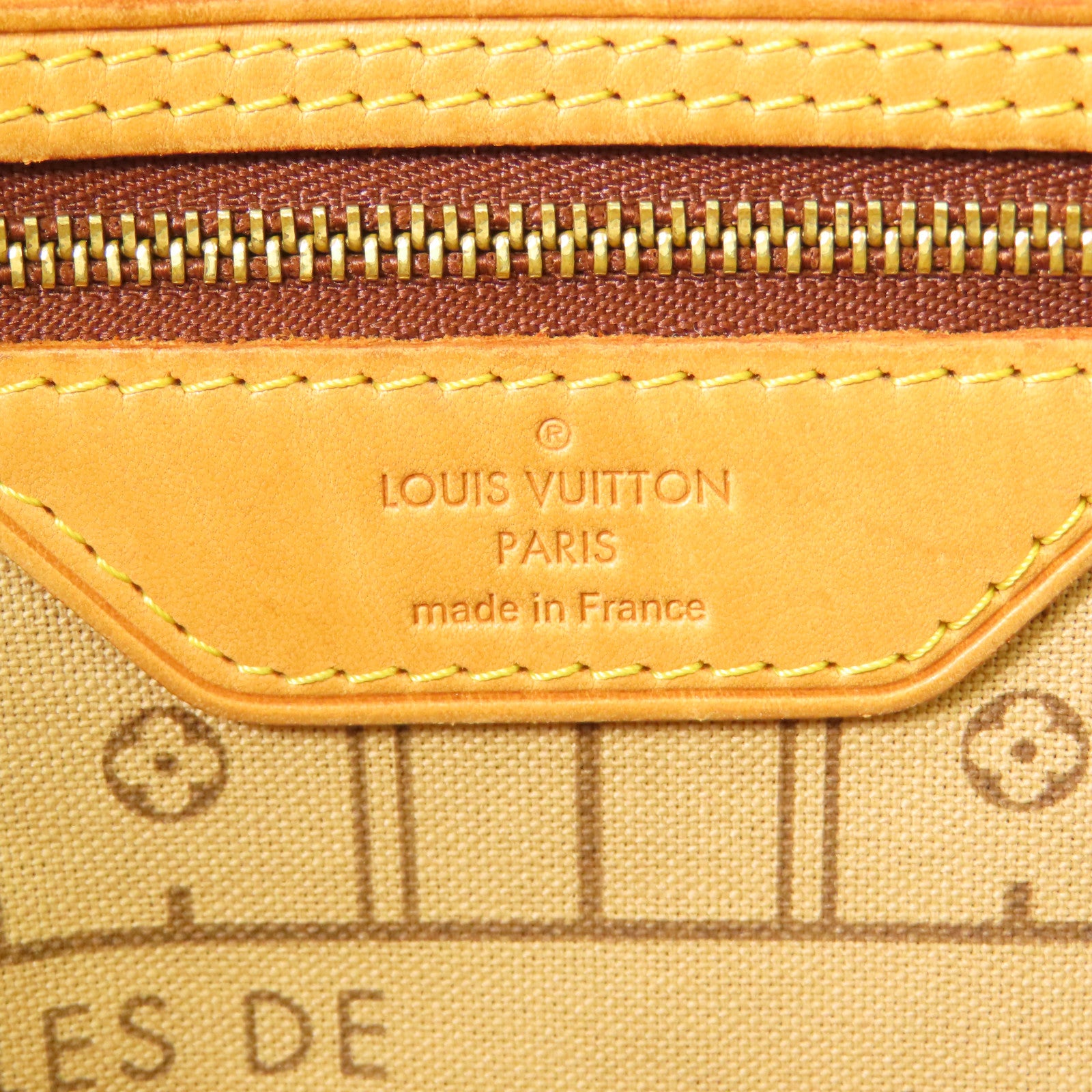 LOUIS VUITTON Monogram Neverfull MM金扣手挽袋