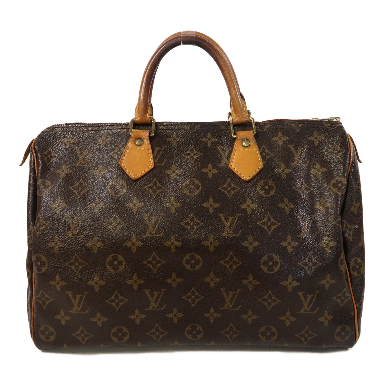 LOUIS VUITTON 【激減優惠】Monogram Speedy 35金扣手挽袋啡色